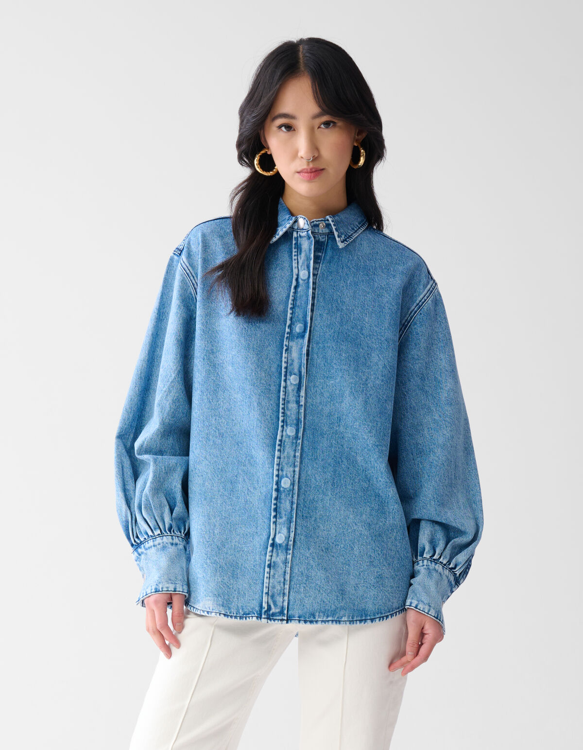 Denim Blouse Mediumstone SHOEBY WOMEN