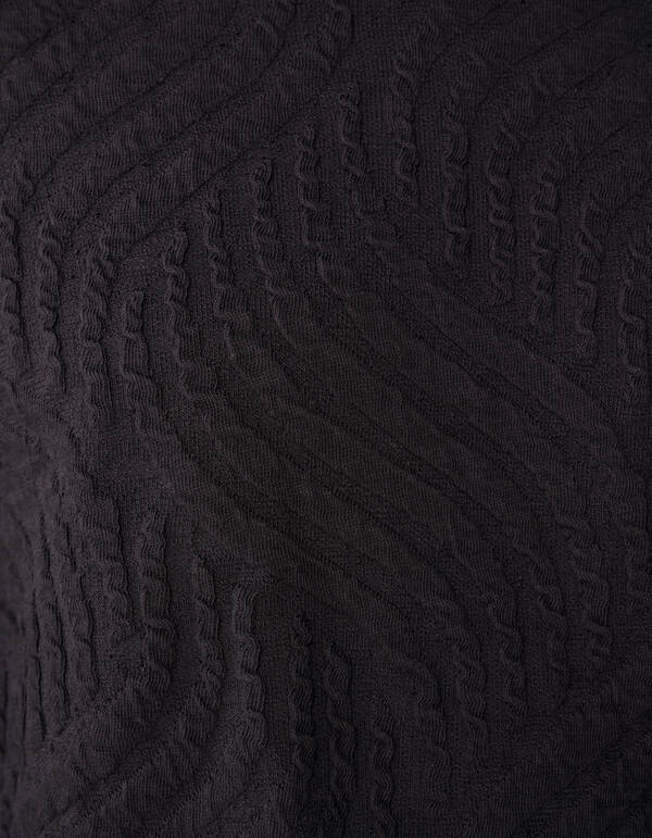 Wave Structuur Sweater Donkerbruin SHOEBY MEN