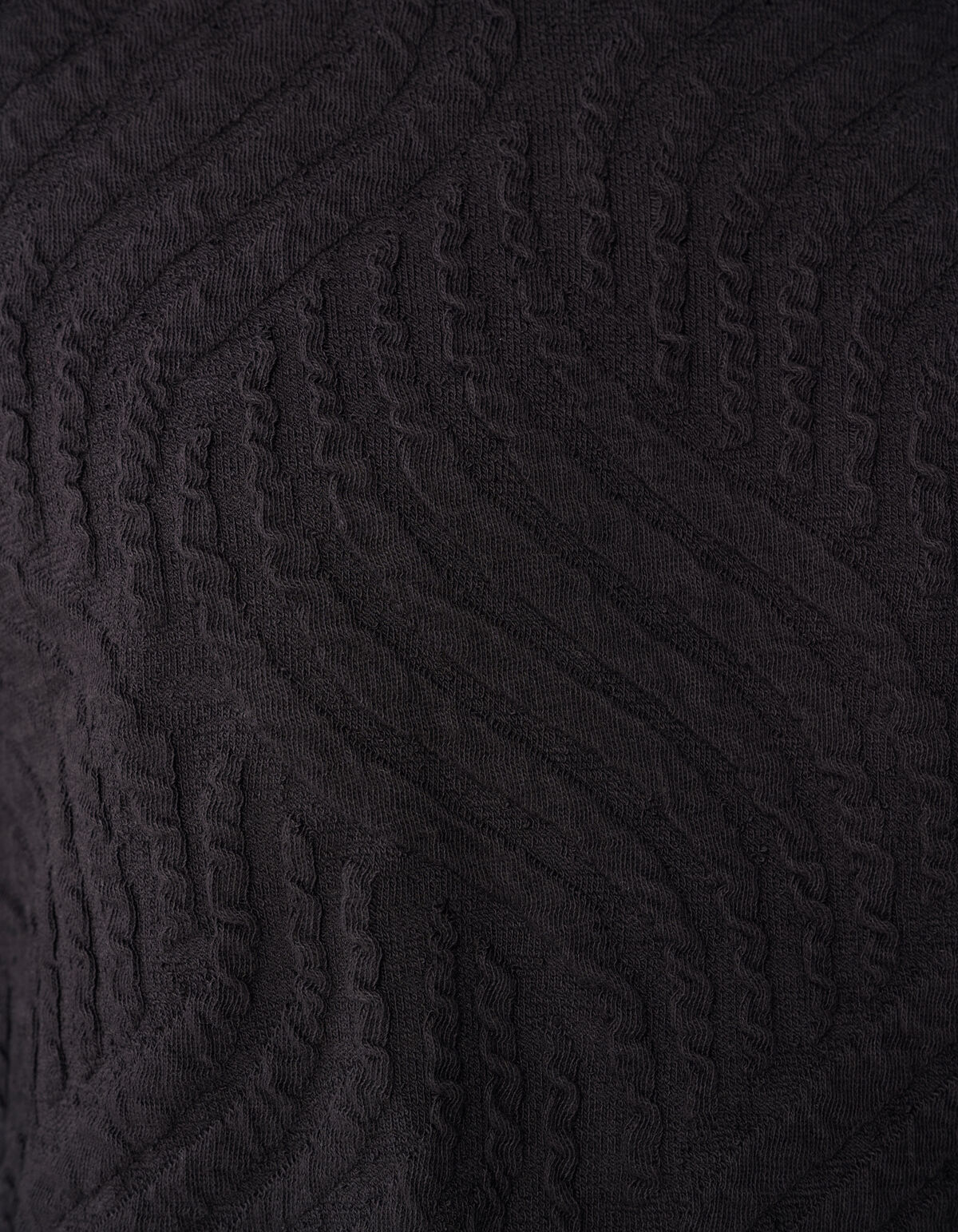 Wave Structuur Sweater Donkerbruin SHOEBY MEN