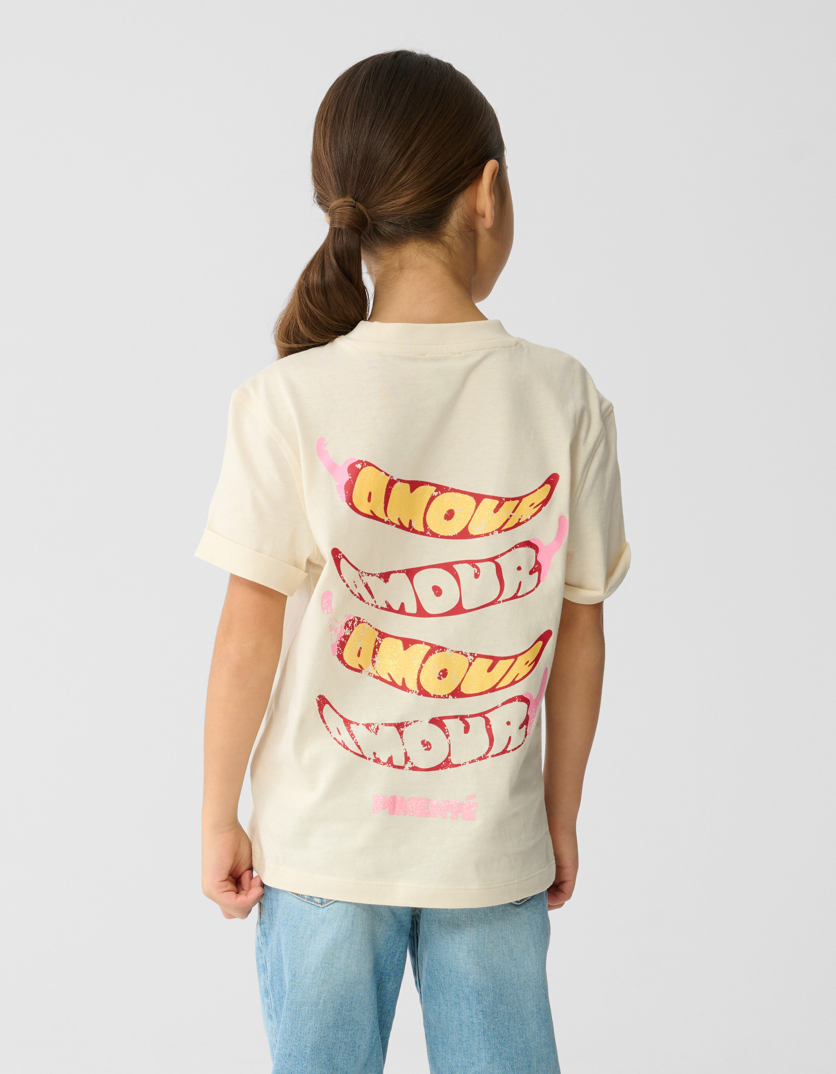 Pepper Artwork T-shirt Gebroken Wit SHOEBY GIRLS