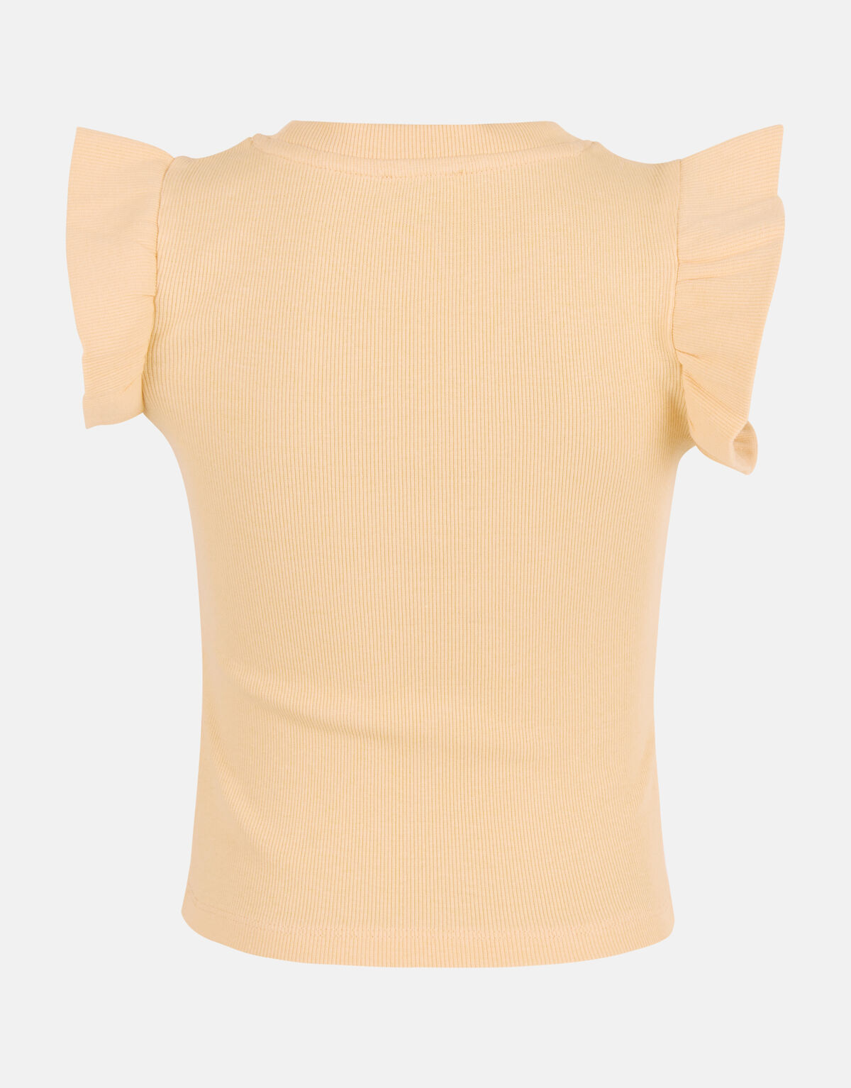 Ruffle Rib Top Oranje SHOEBY GIRLS