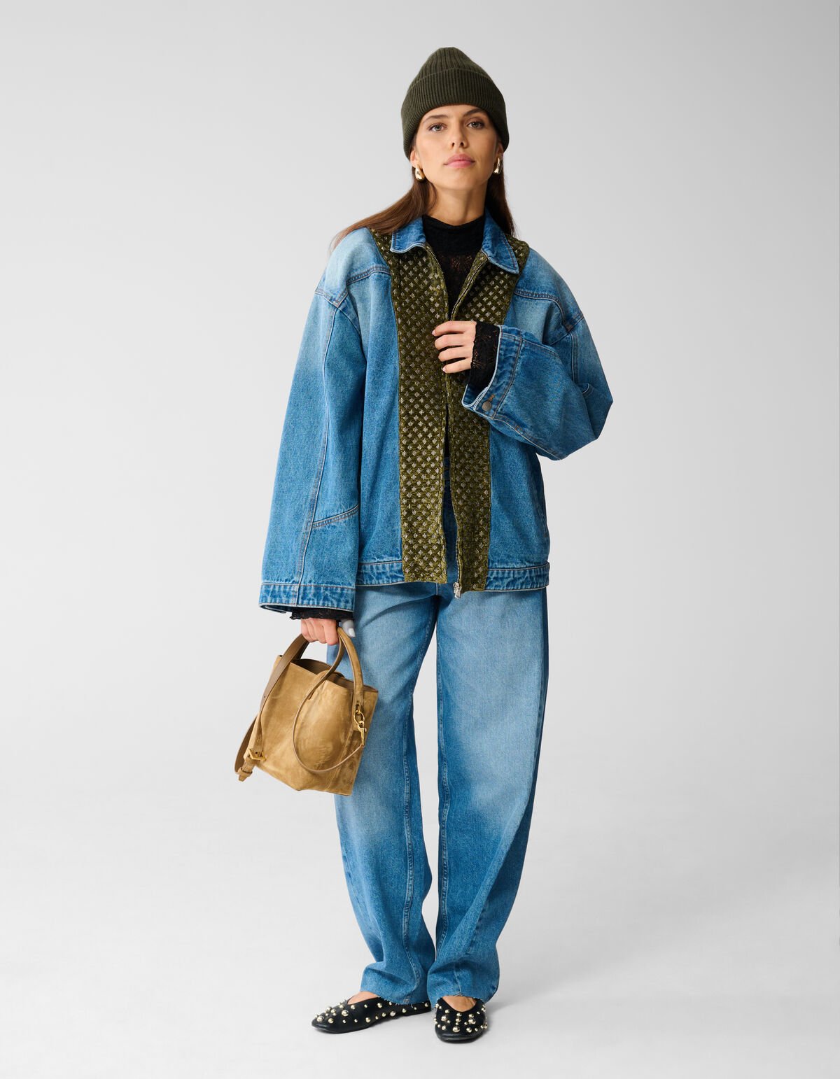 Velours Denim Jack Blauw By Mieke SHOEBY WOMEN