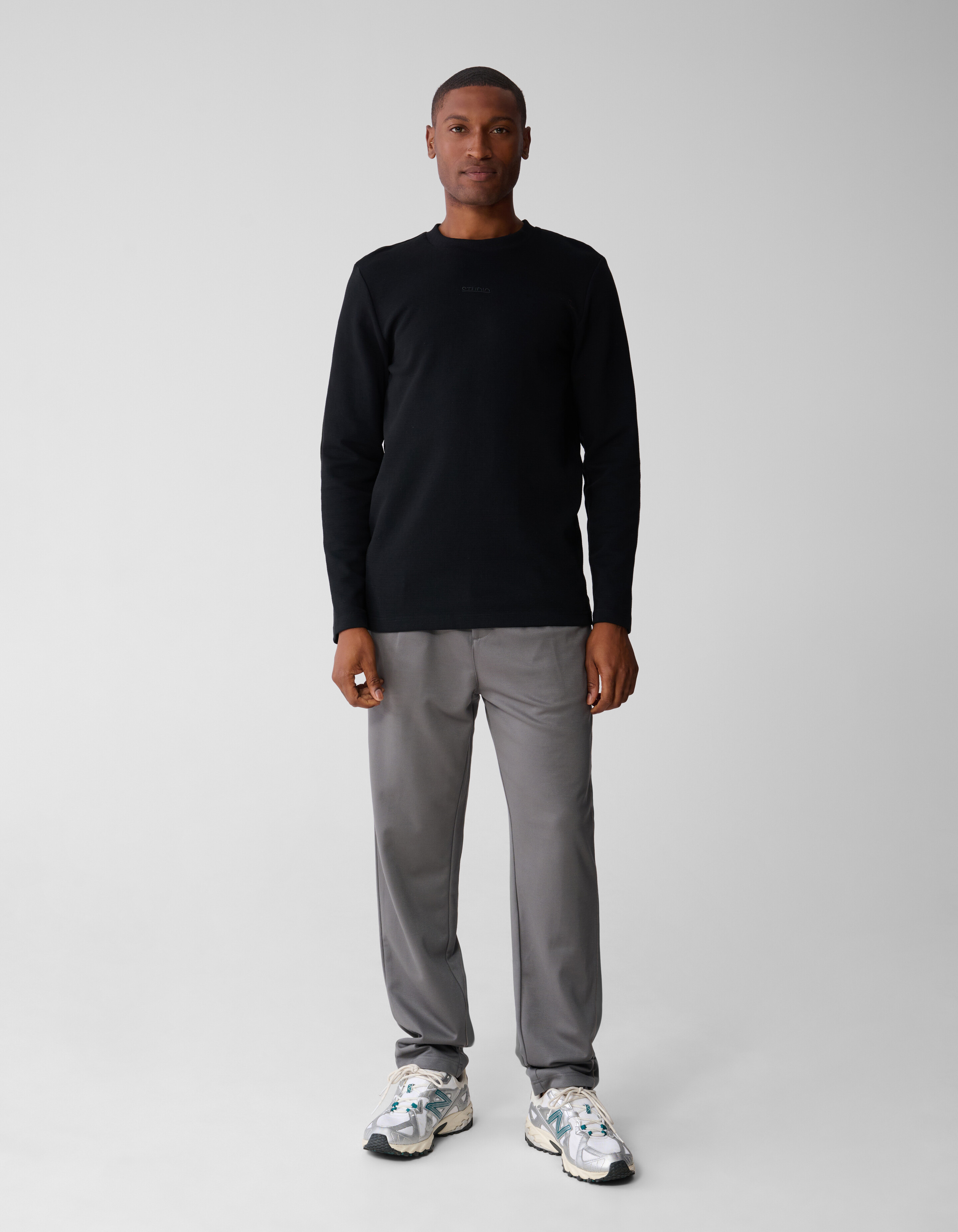 Studio Structuur T-shirt Zwart SHOEBY MEN