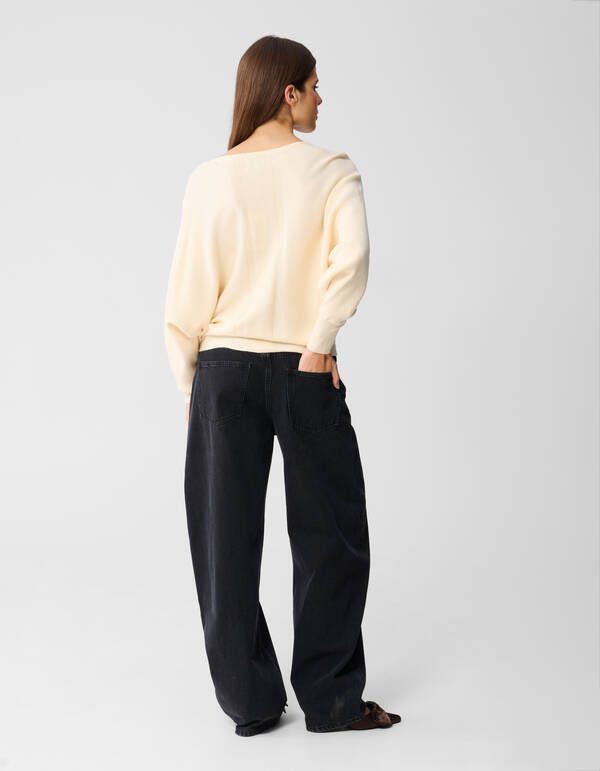 Oversized Trui Gebroken Wit SHOEBY WOMEN