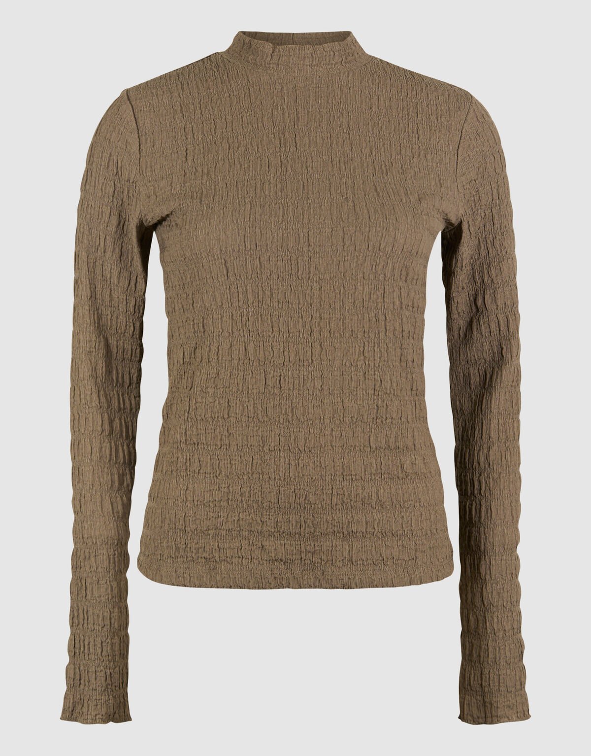 Structuur Longsleeve Top Khaki SHOEBY WOMEN