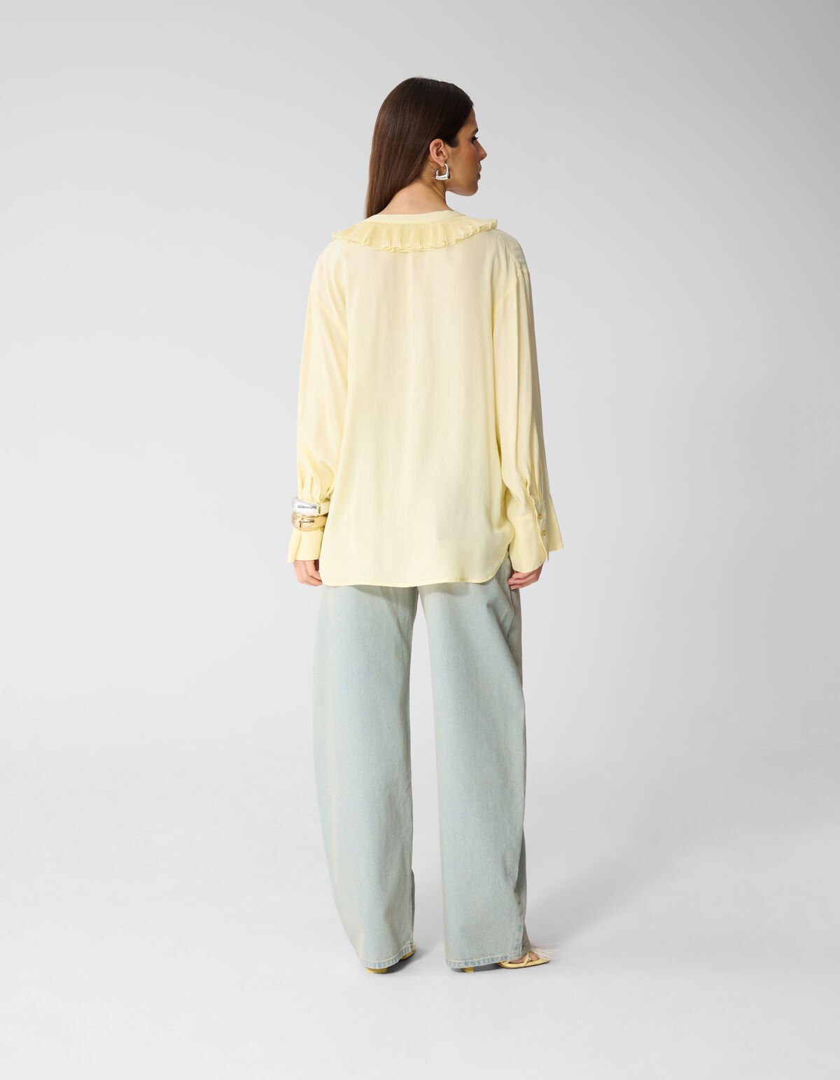 Oversized Volant Blouse Lichtgeel SHOEBY WOMEN