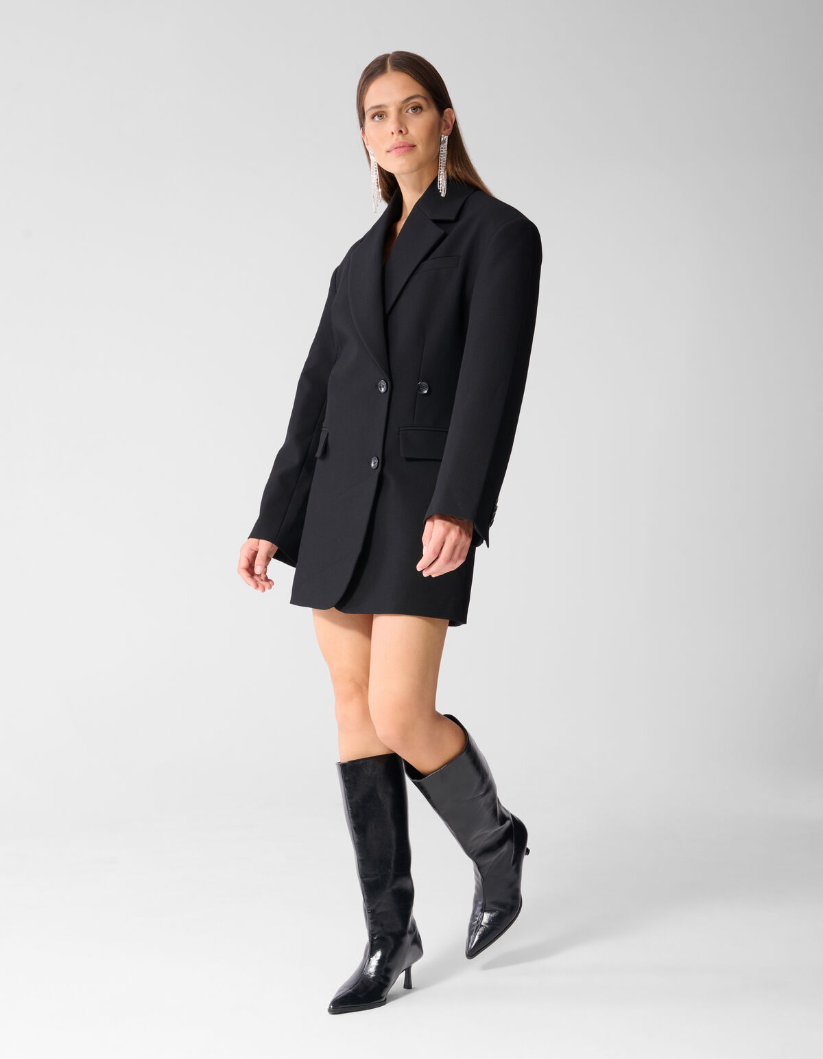 Oversized Blazer Jurk Zwart SHOEBY WOMEN
