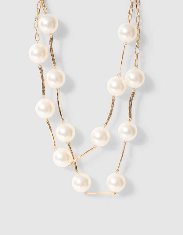 Double Pearl Ketting Goud SHOEBY ACCESSOIRES