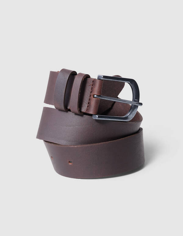 Leren Riem Donkerbruin SHOEBY ACCESSOIRES
