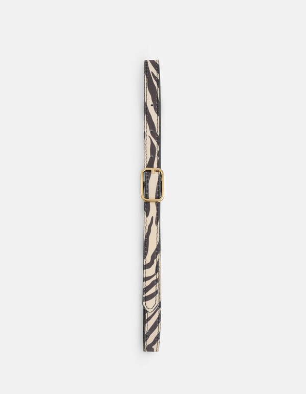 Zebraprint Riem Zwart/Wit SHOEBY ACCESSOIRES