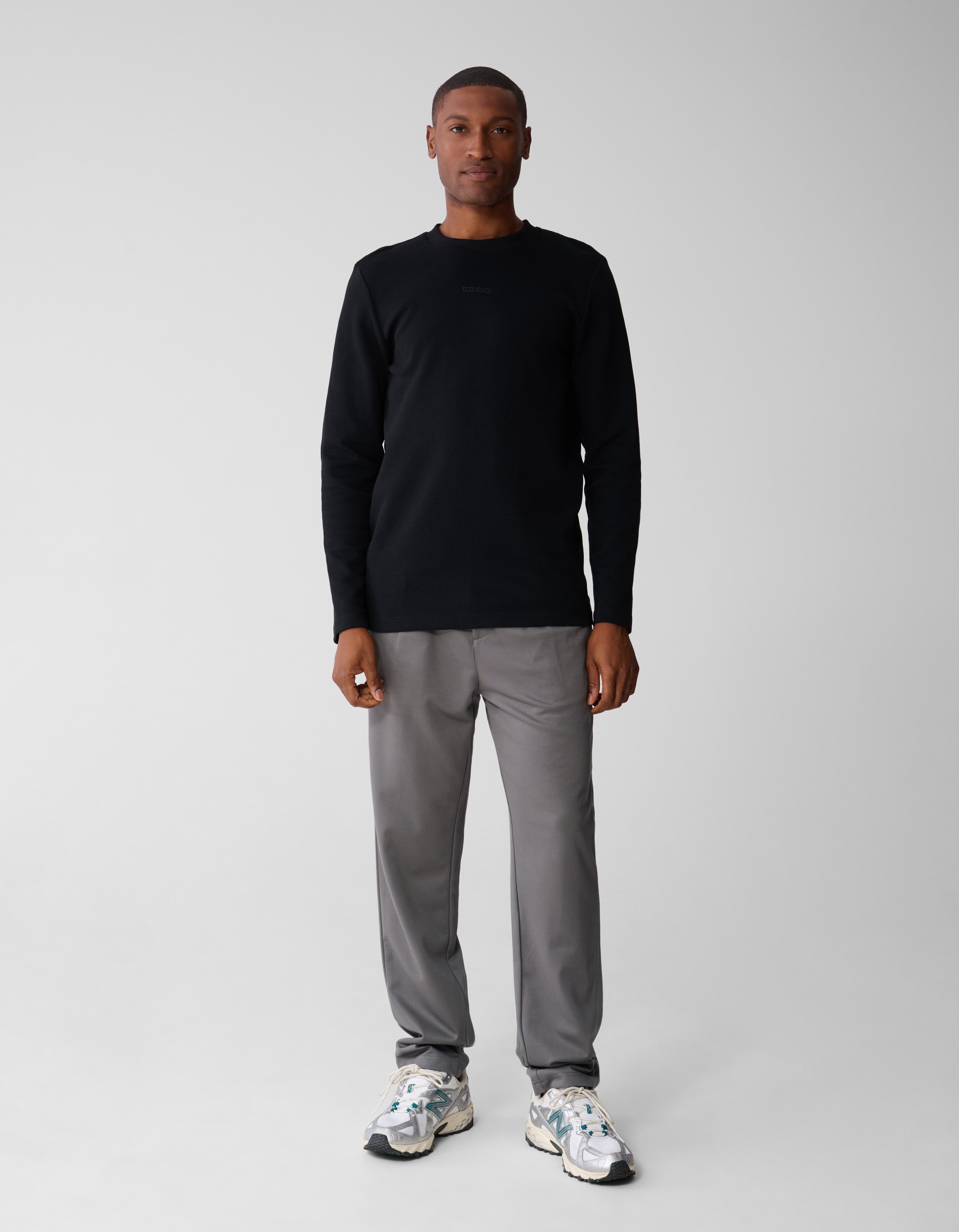 Studio Structuur T-shirt Zwart SHOEBY MEN