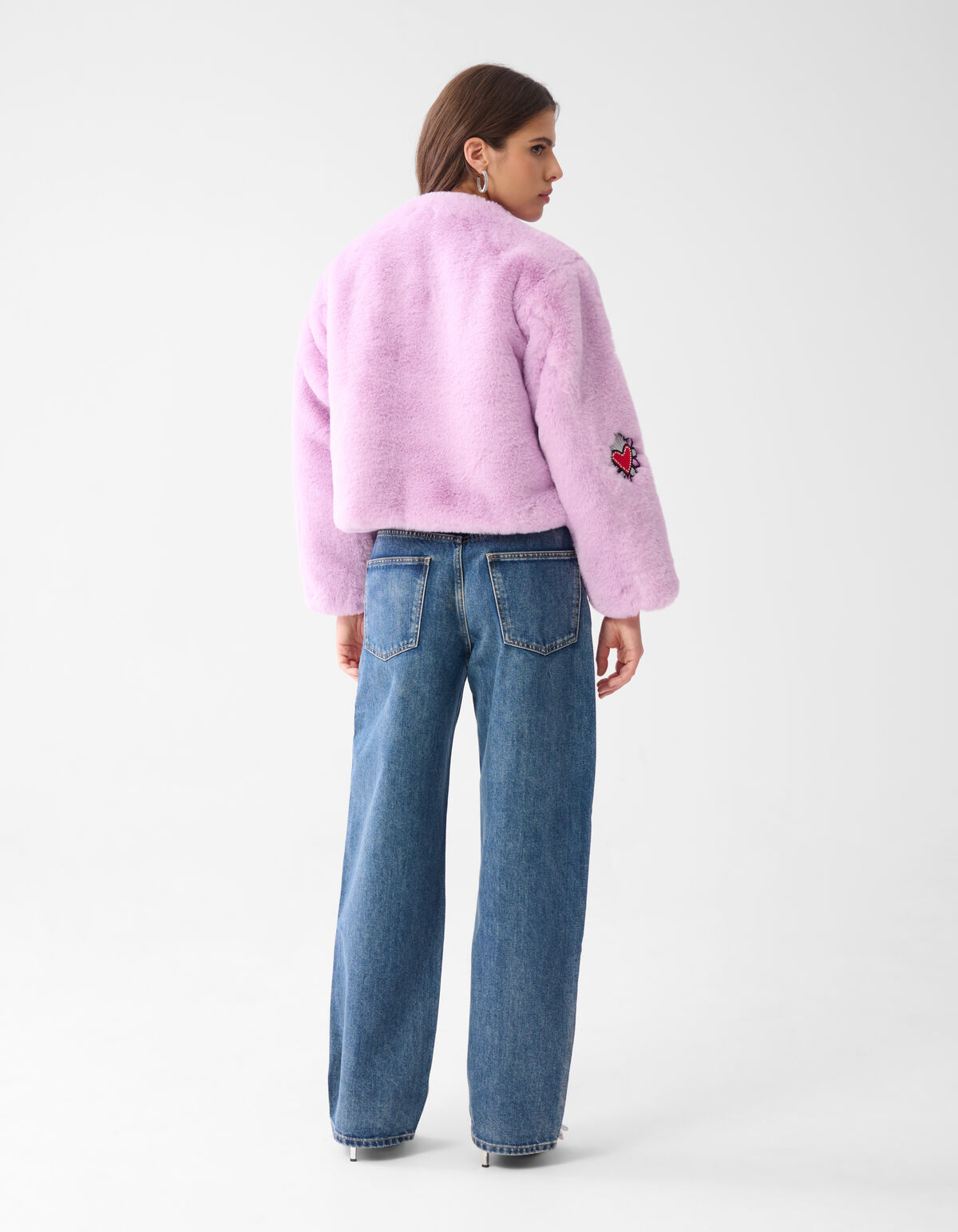 Fake Fur Jas Lichtpaars SHOEBY WOMEN