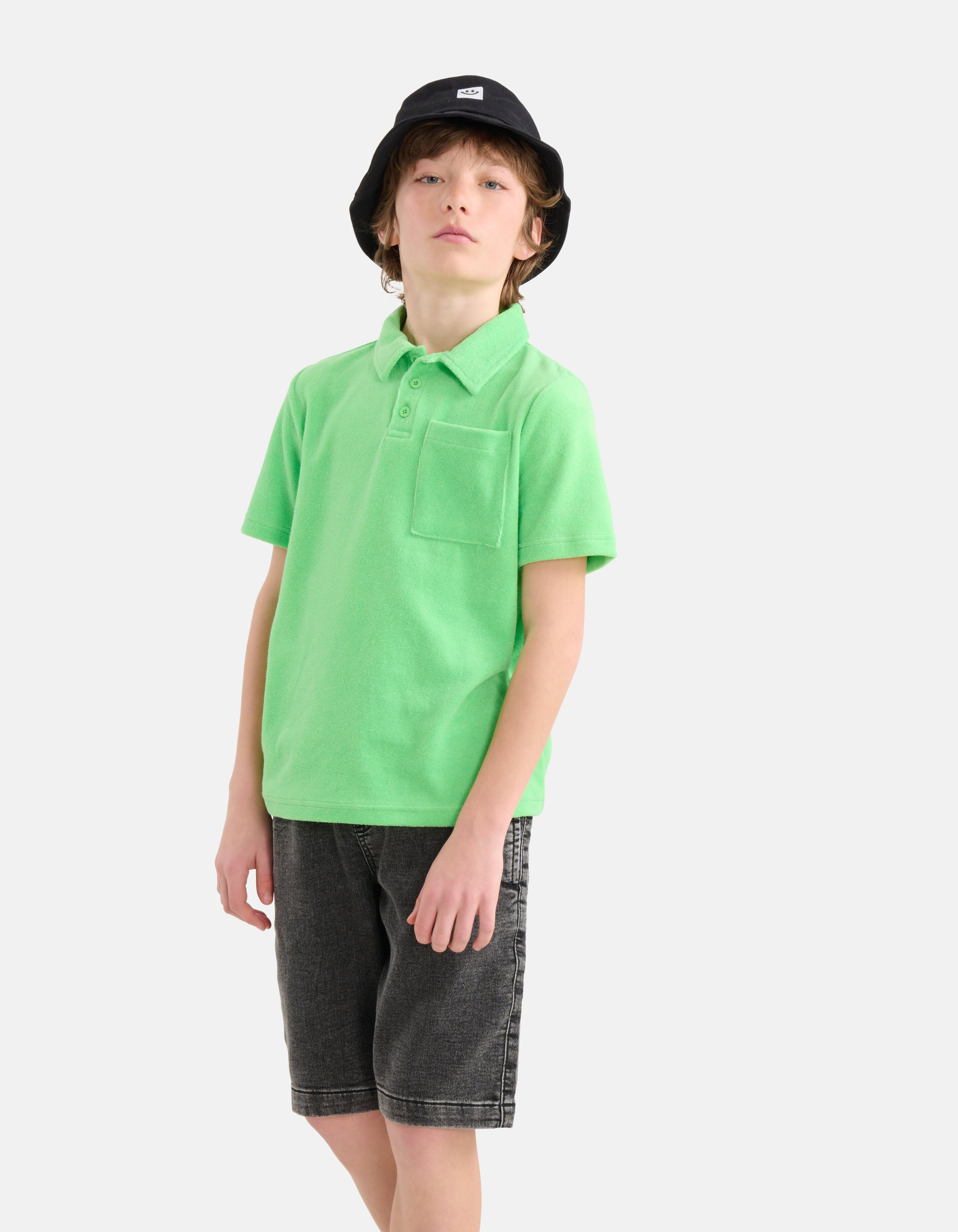 Towelling Polo Groen SHOEBY BOYS