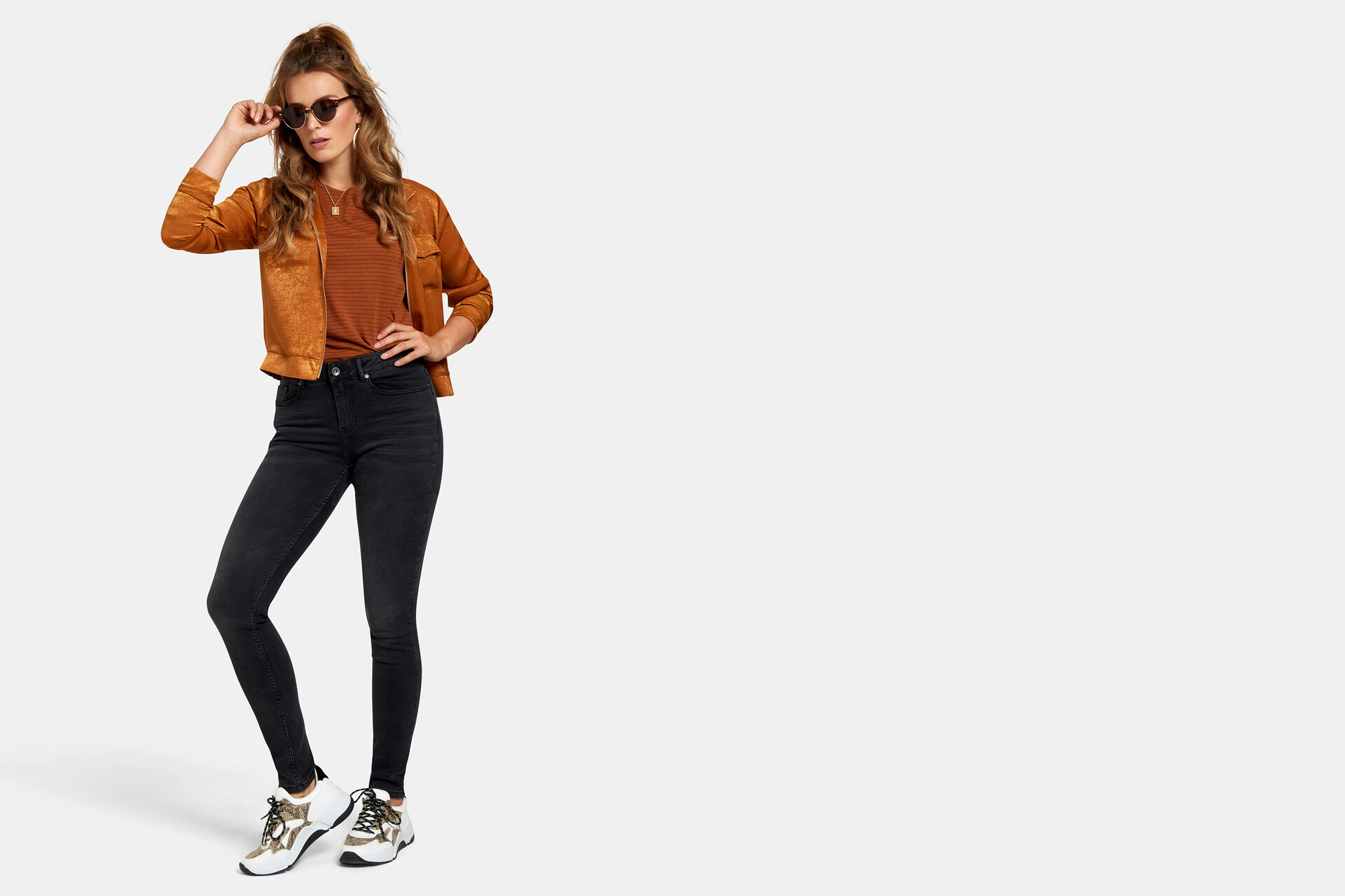 Skinny Jeans Zwart L34 Eksept