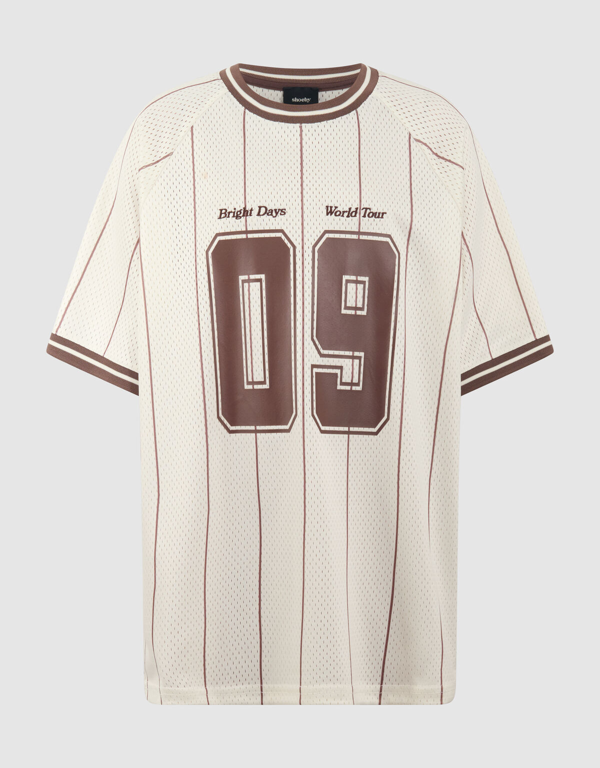 Oversized Sporty T-shirt Gebroken Wit SHOEBY BOYS