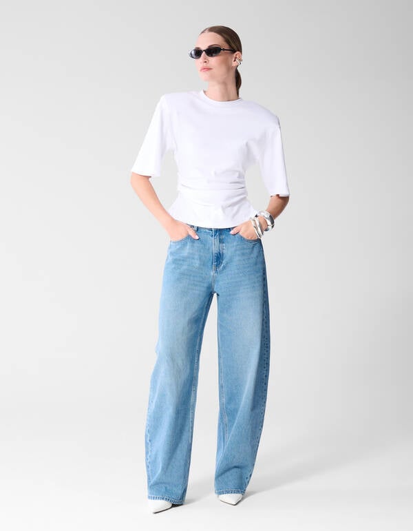 Baggy Fit Jeans Blauw SHOEBY WOMEN