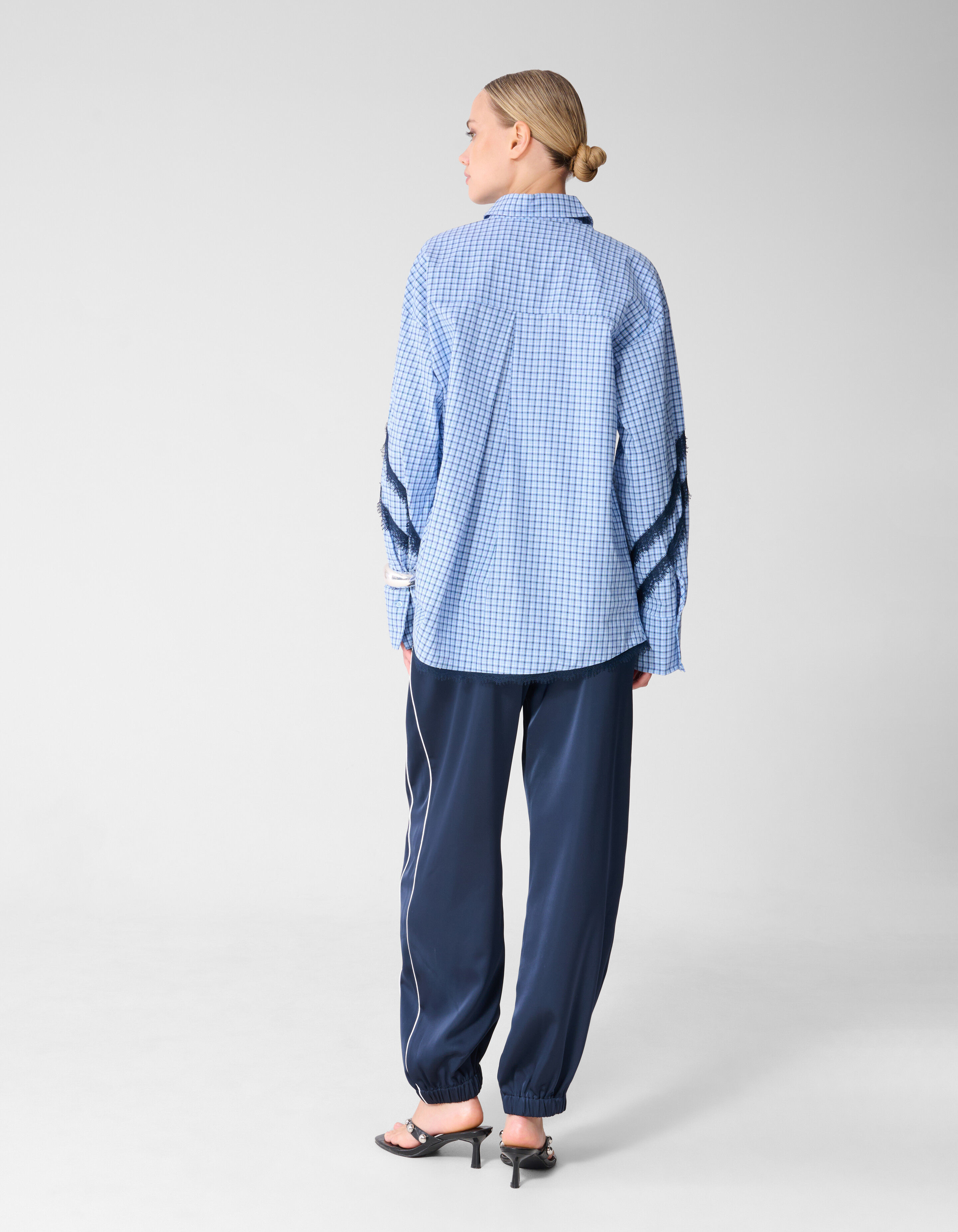 Satijnen Jogger Donkerblauw SHOEBY WOMEN