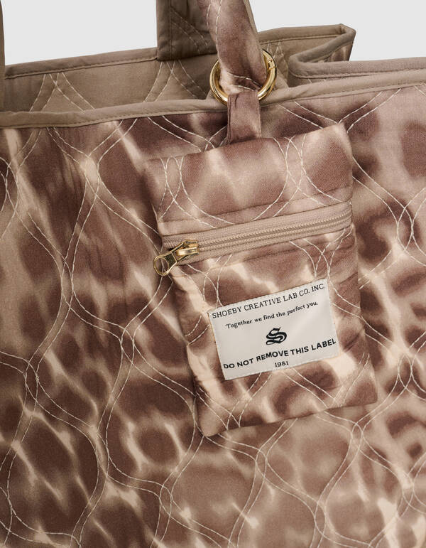 Quilted Leopard Shopper Lichtbruin SHOEBY ACCESSOIRES