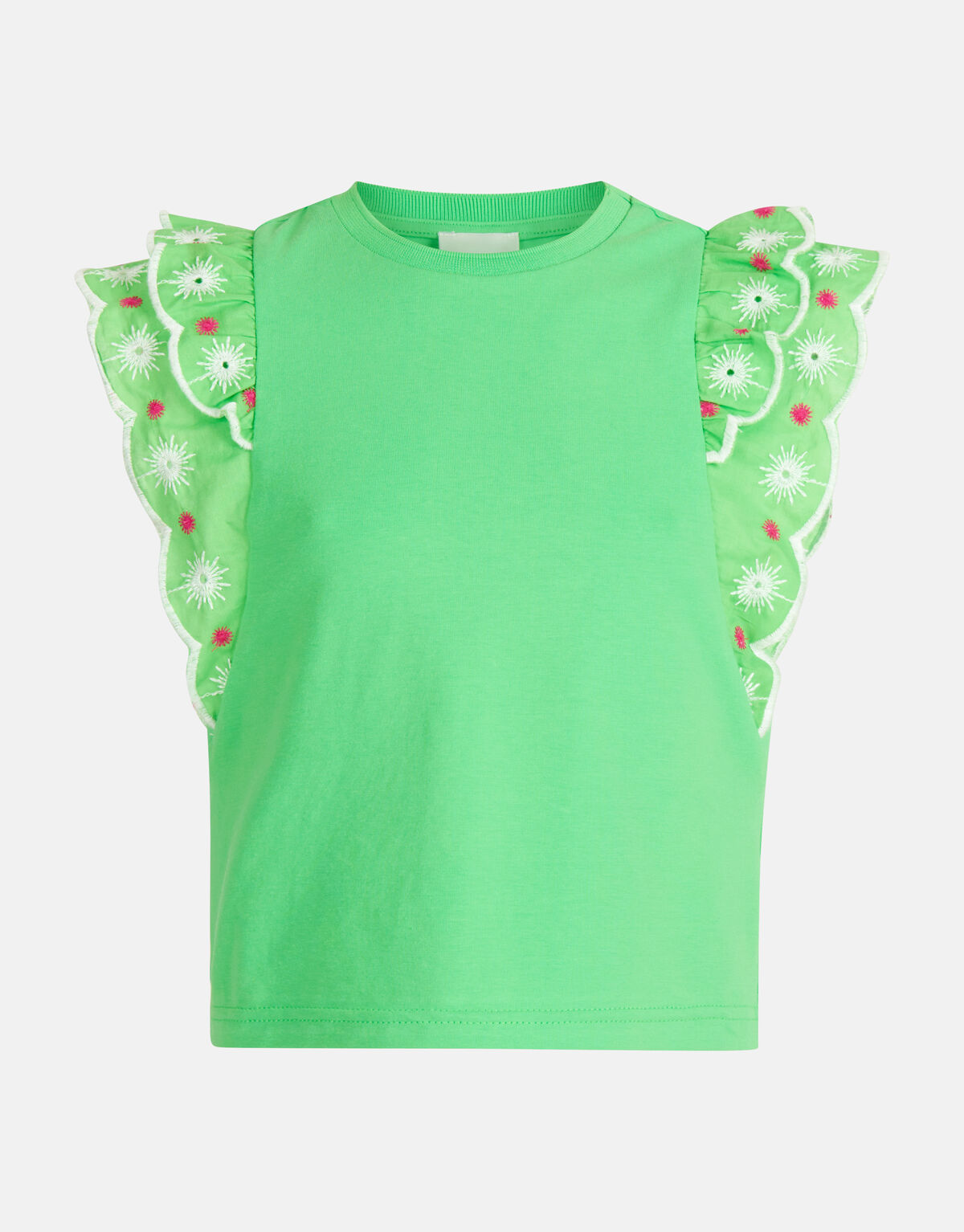 Embroidery Top Groen SHOEBY GIRLS