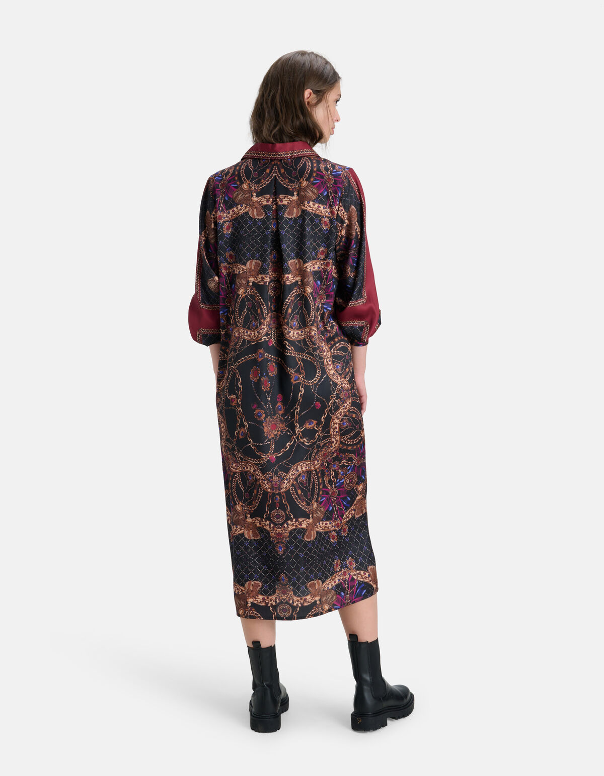 Chain Print Jurk Zwart SHOEBY WOMEN