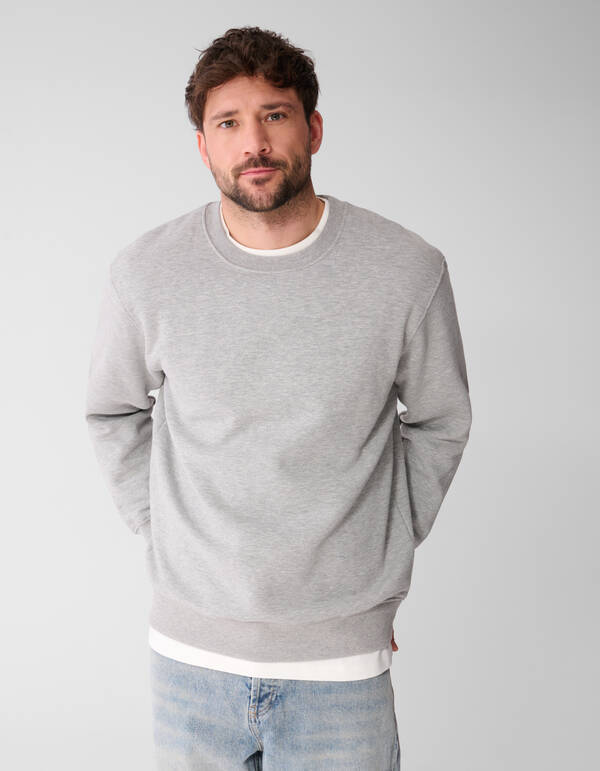 Rib Spark Sweater Lichtgrijs SHOEBY MEN