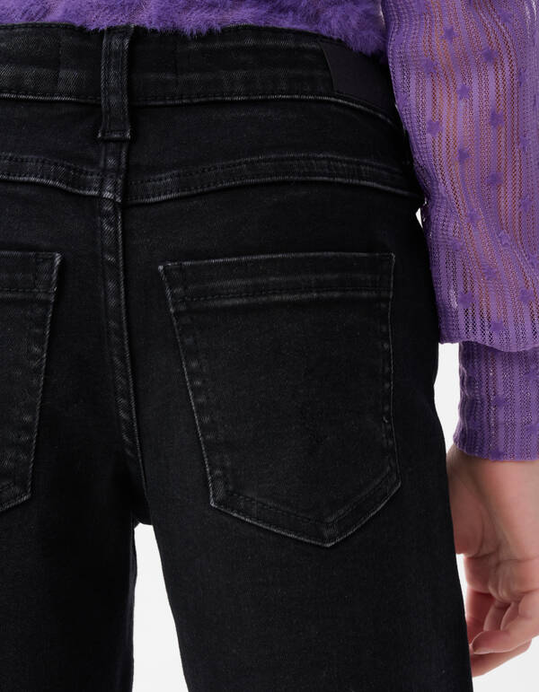 Strass Heart Straight Fit Jeans Zwart SHOEBY GIRLS