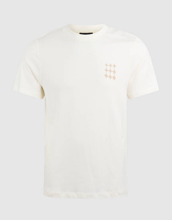 Multi Sparkle Logo T-shirt Gebroken Wit SHOEBY MEN