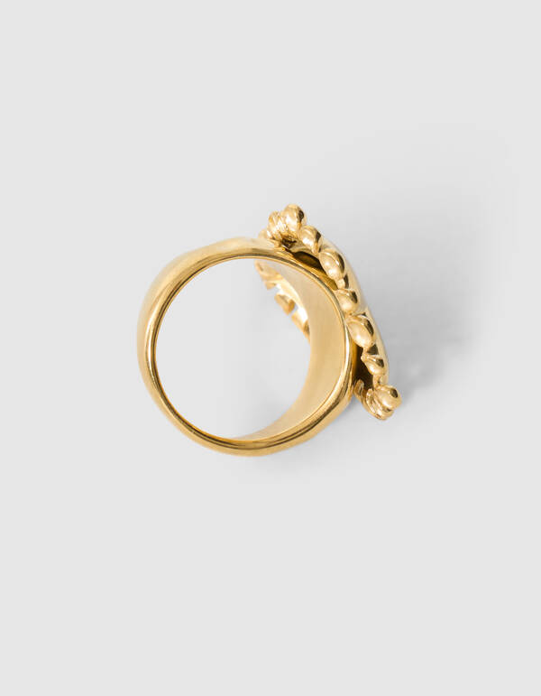Dotted Heart Ring Goud SHOEBY ACCESSOIRES