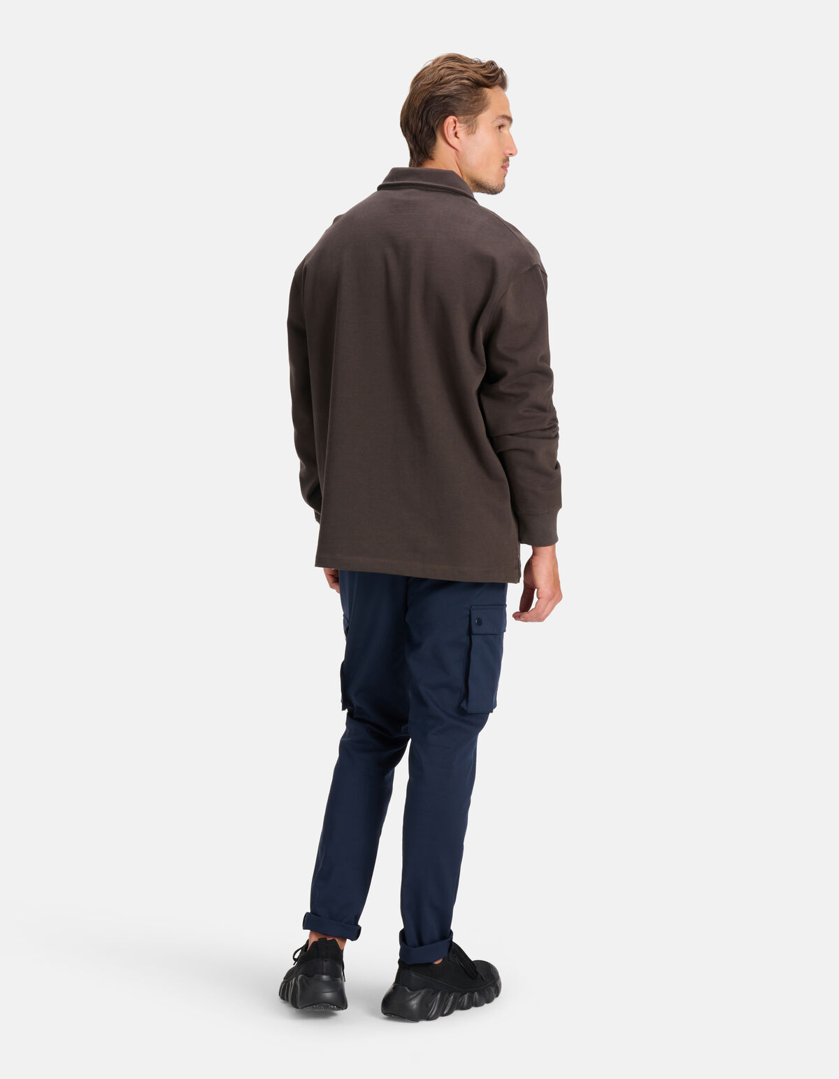 Lange Mouwen Polo Donkerbruin By Fred SHOEBY MEN