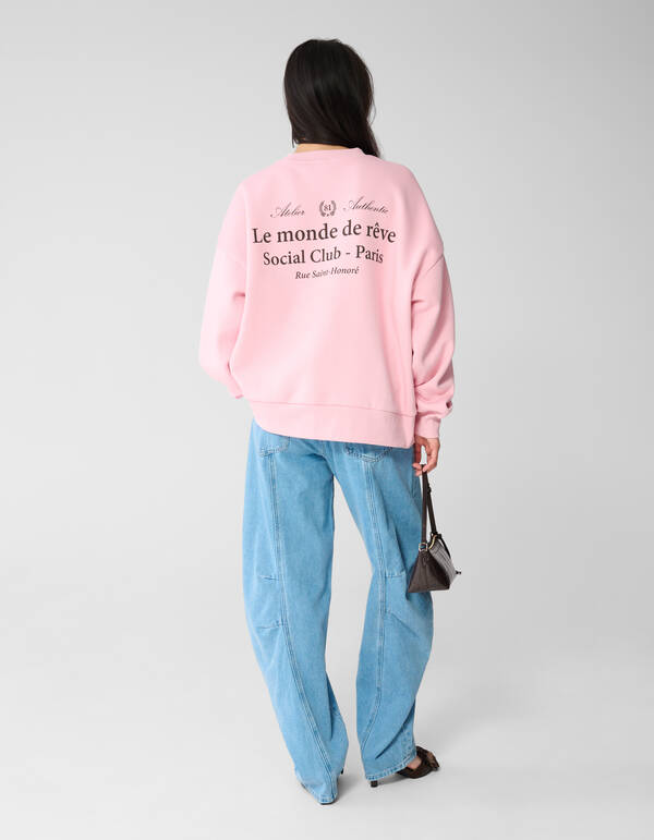 Social Club Artwork Sweater Roze SHOEBY WOMEN