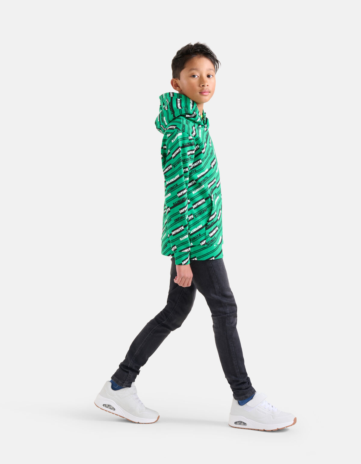 Tekst Hoodie Groen SHOEBY BOYS