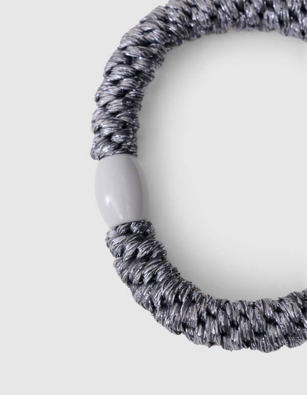 Lurex Haarelastiek Grijs SHOEBY ACCESSOIRES