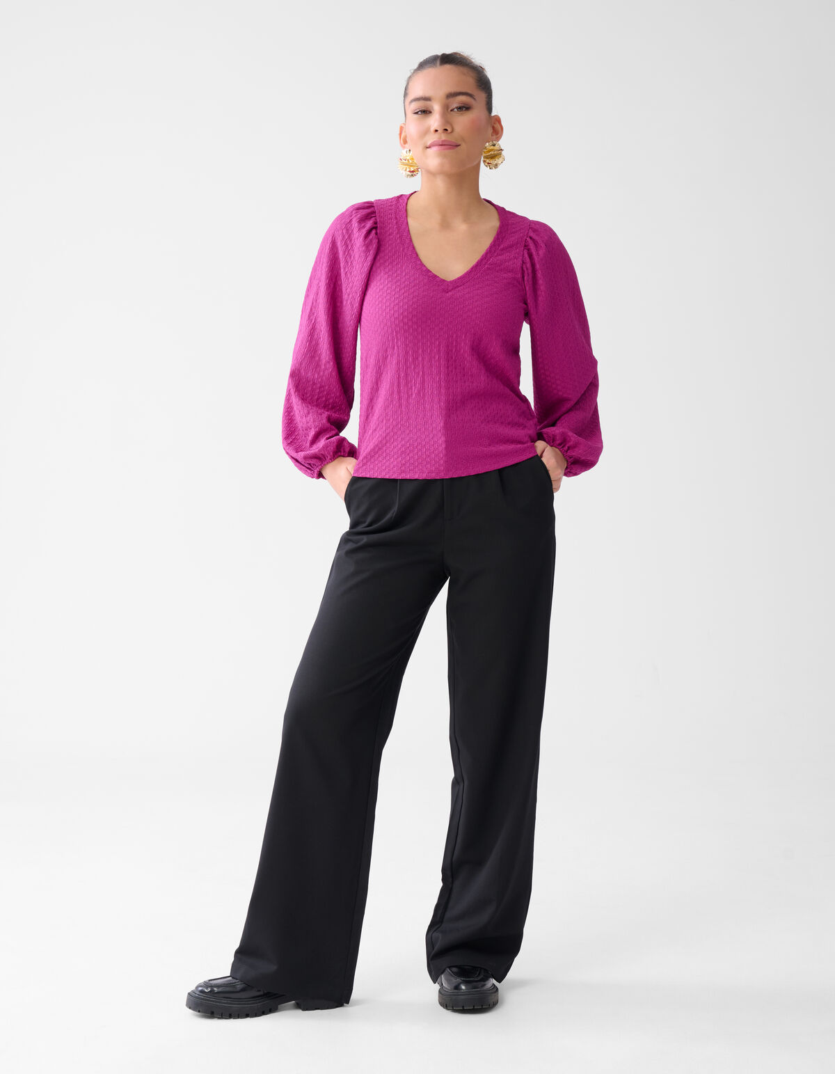 Crinkle Top Paars SHOEBY WOMEN