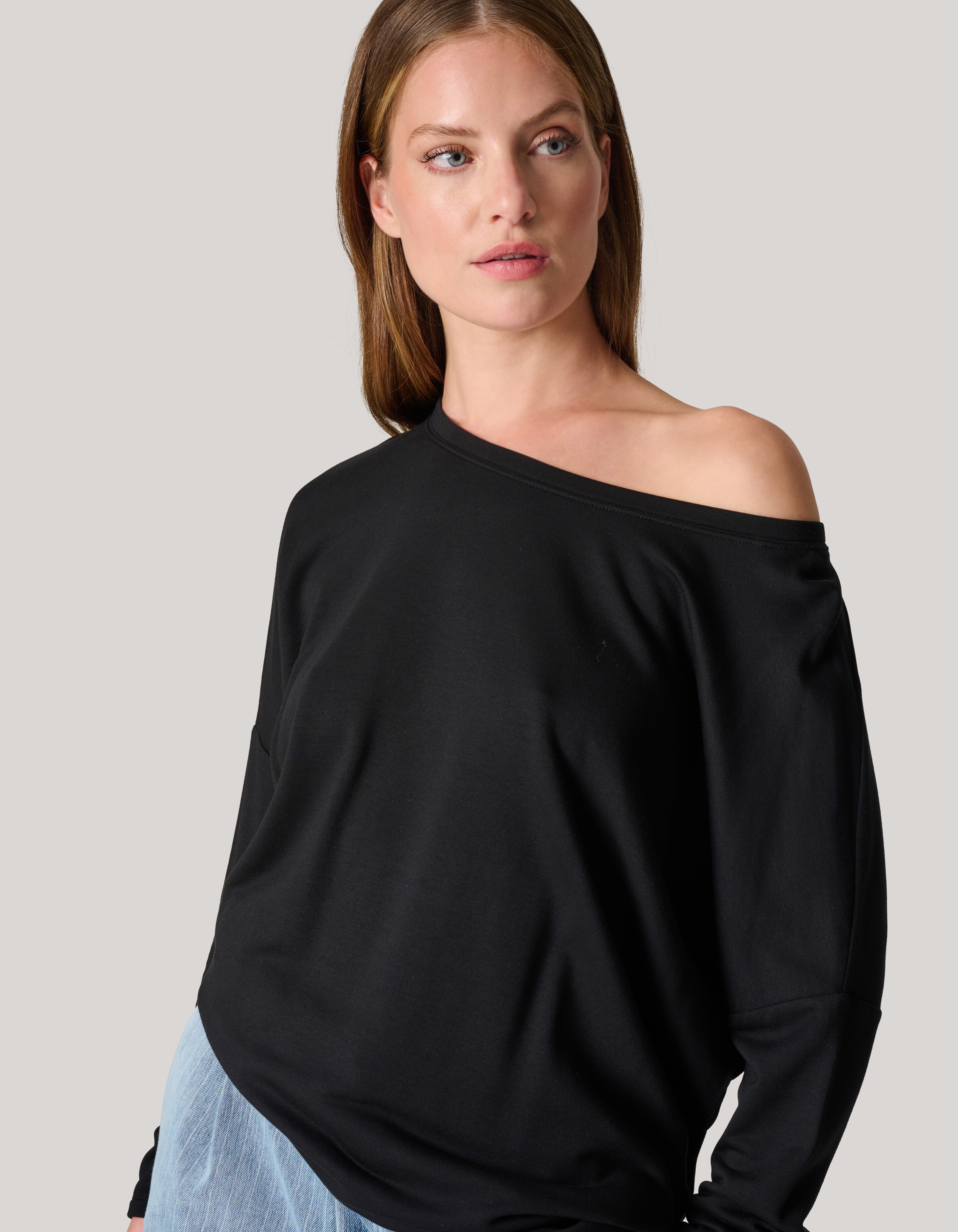 Basis Oversized Top Zwart SHOEBY WOMEN