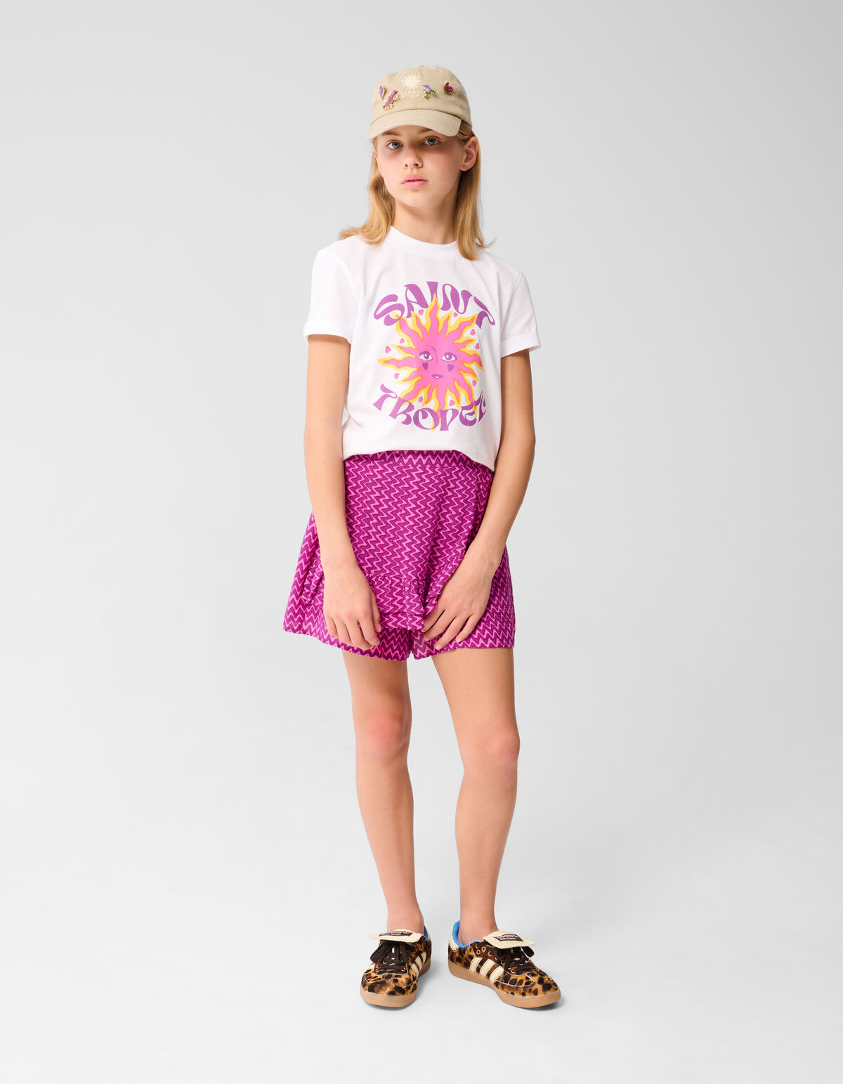 Printed Wave Skort Roze SHOEBY GIRLS