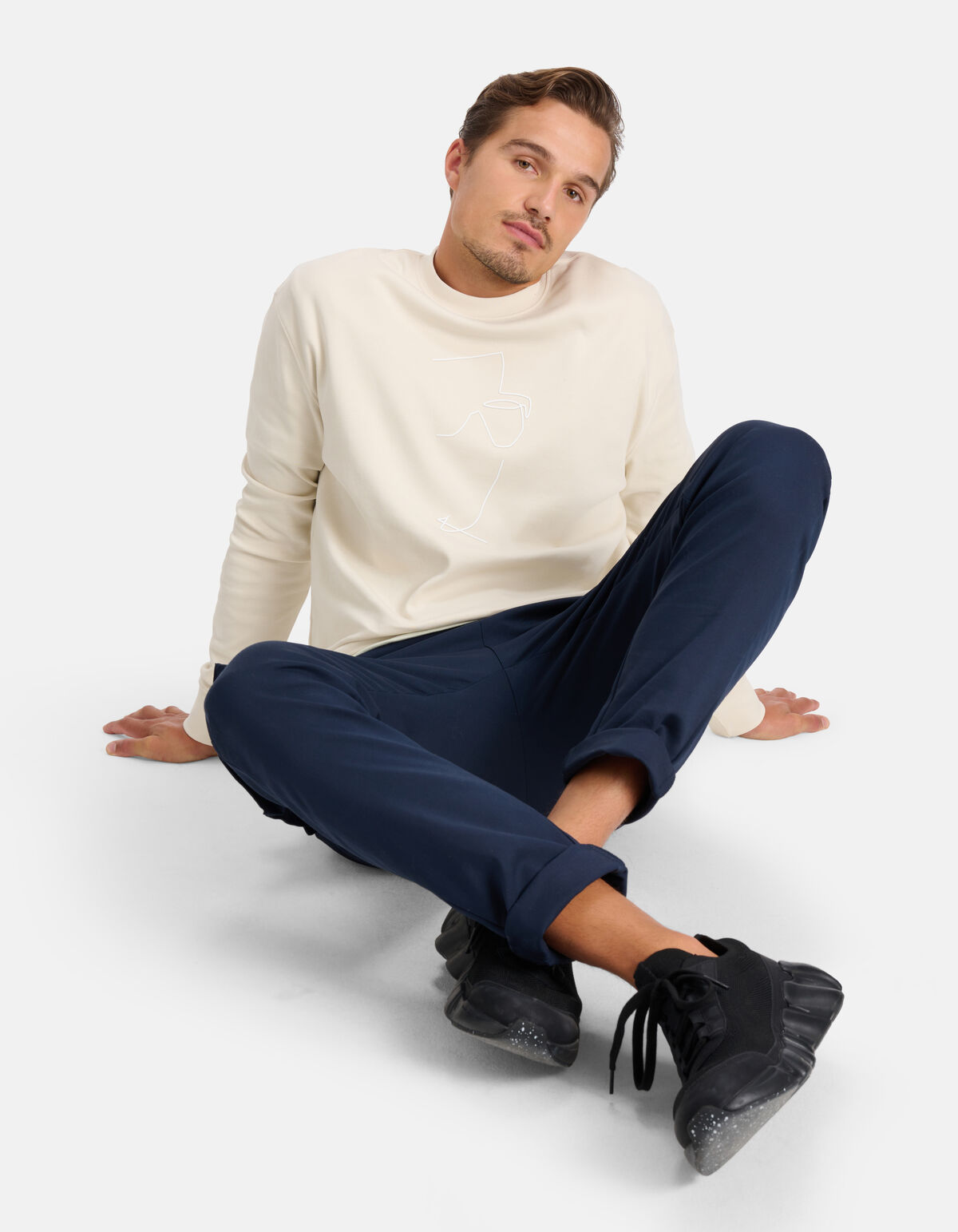 Crewneck Sweater Gebroken Wit SHOEBY MEN