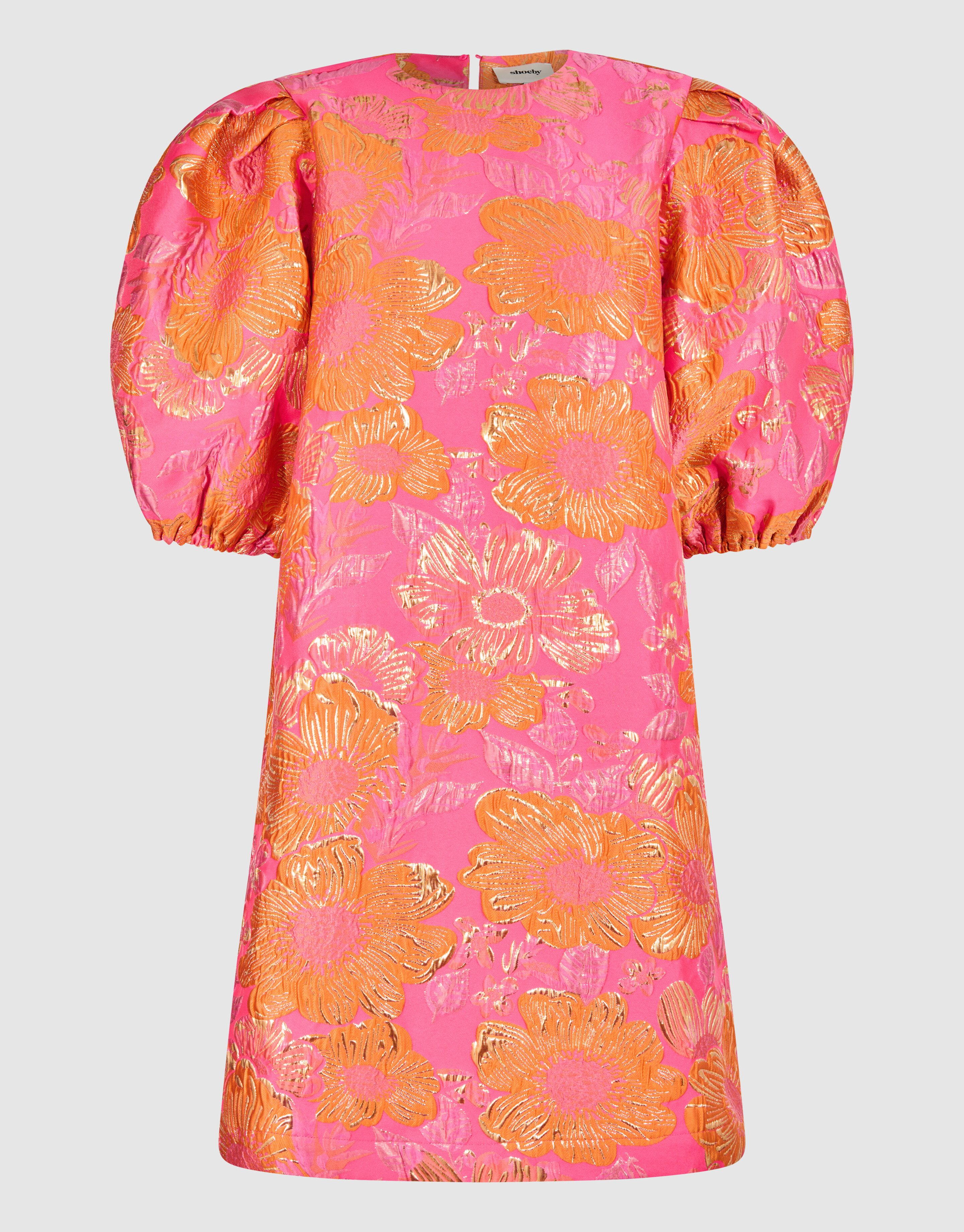 Jacquard Flower Mini Jurk Roze SHOEBY WOMEN