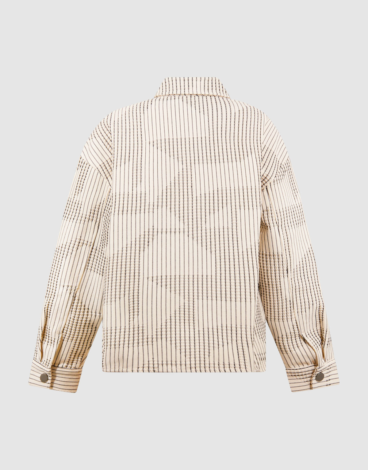 Waffle Stripe Overshirt Gebroken Wit SHOEBY BOYS