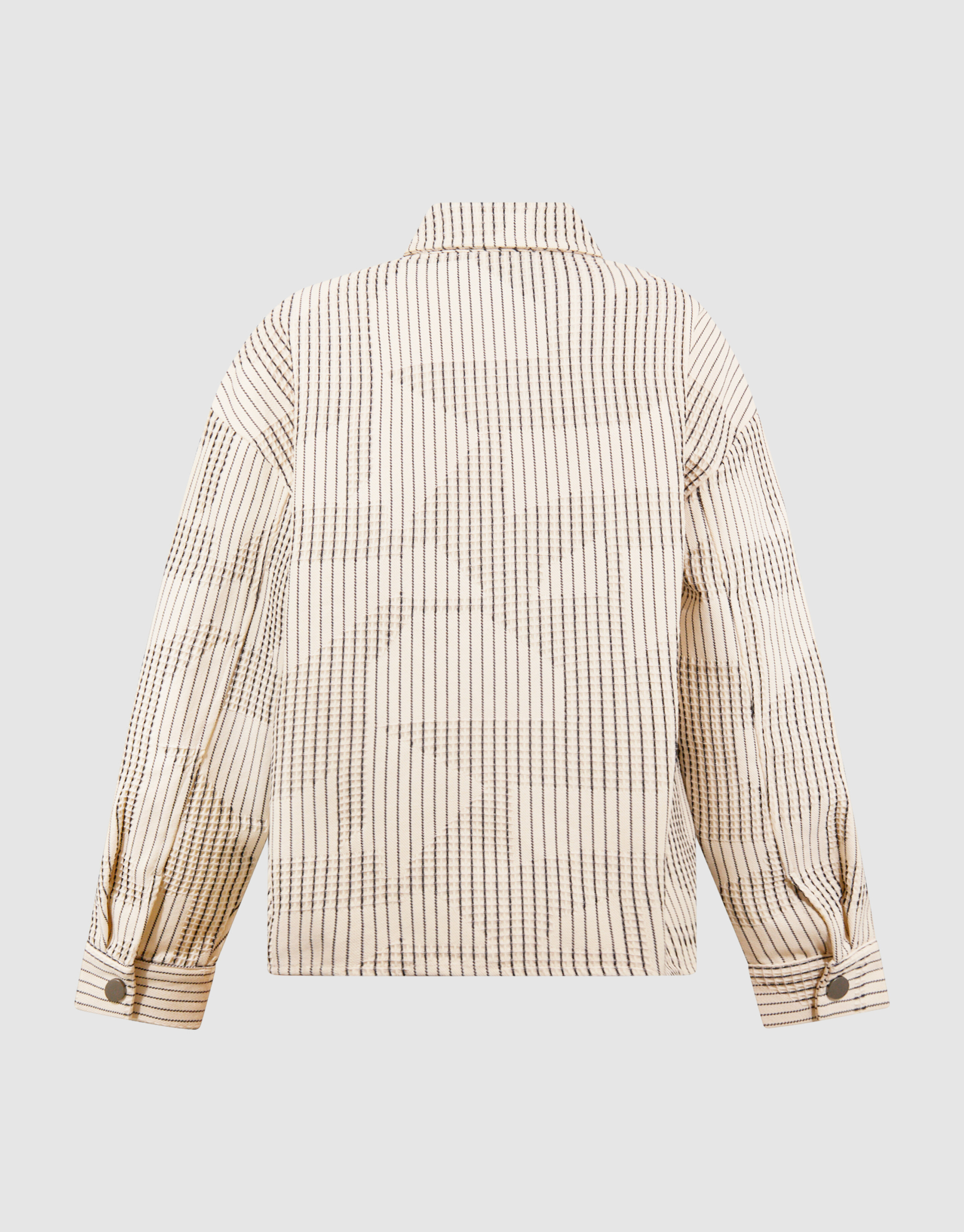 Waffle Stripe Overshirt Gebroken Wit SHOEBY BOYS