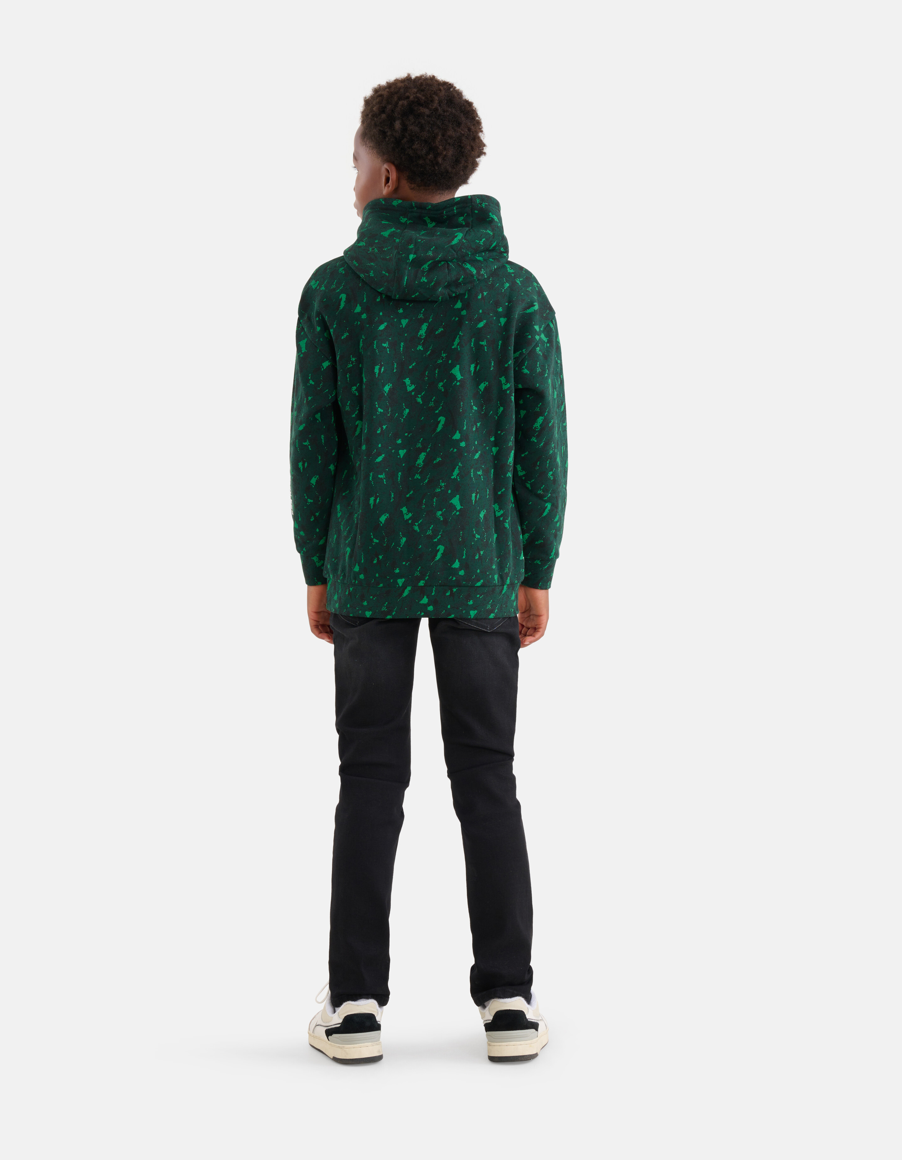 Printed Hoodie Donkergroen SHOEBY BOYS