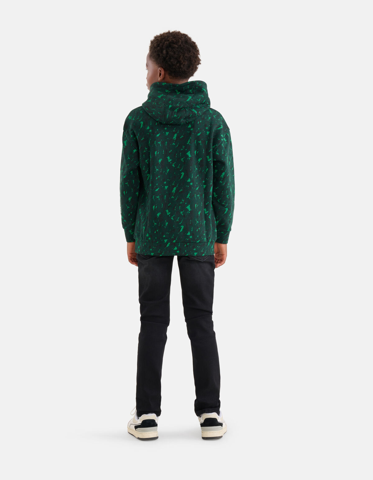 Printed Hoodie Donkergroen SHOEBY BOYS