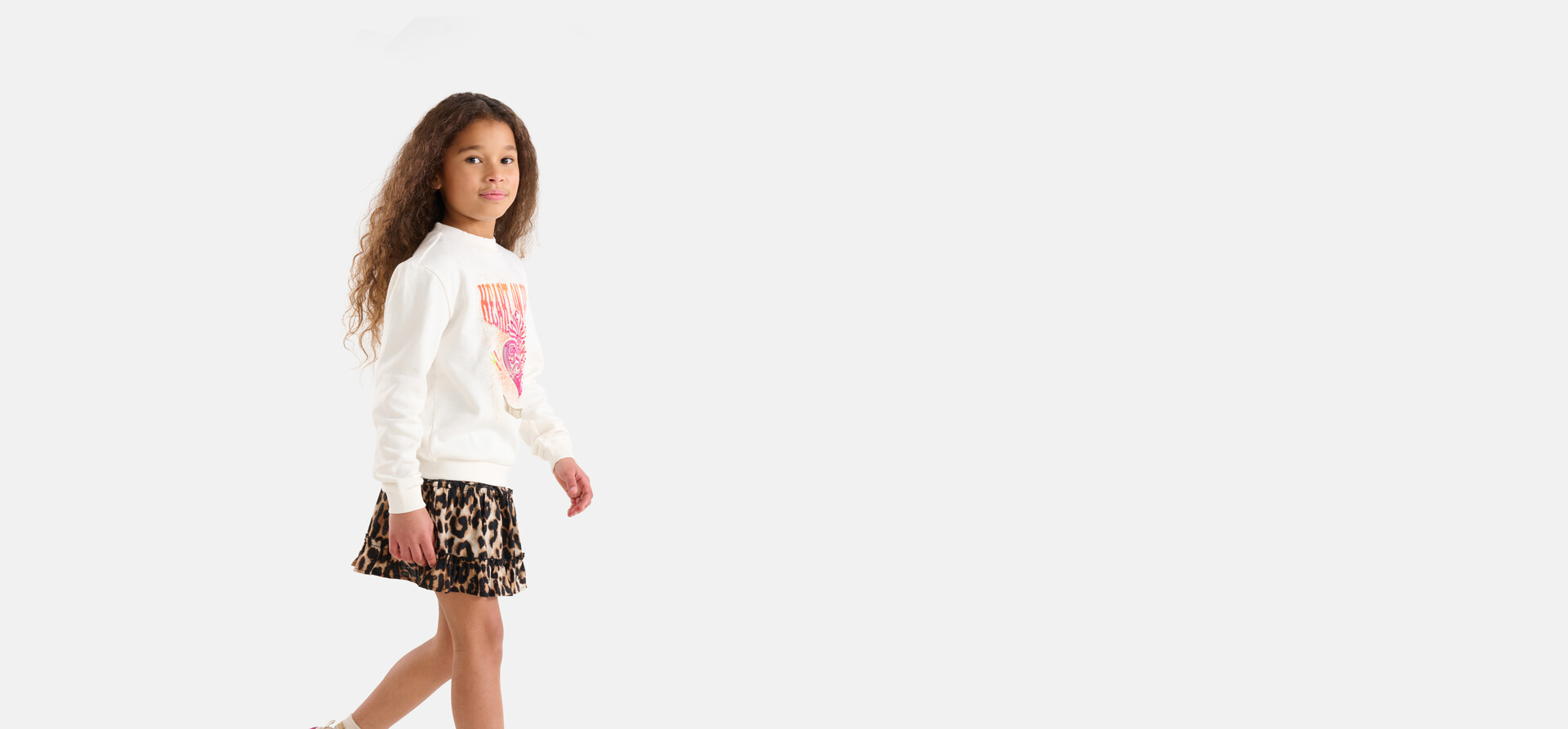 Artwork Sweater Gebroken Wit SHOEBY GIRLS