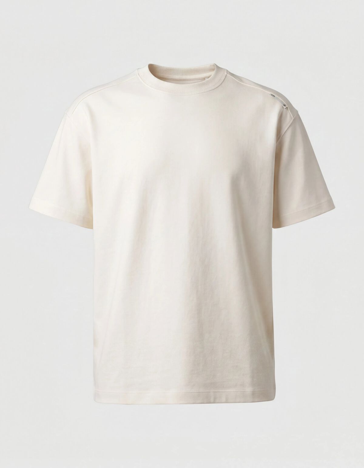 Basis Label T-shirt Gebroken Wit SHOEBY MEN