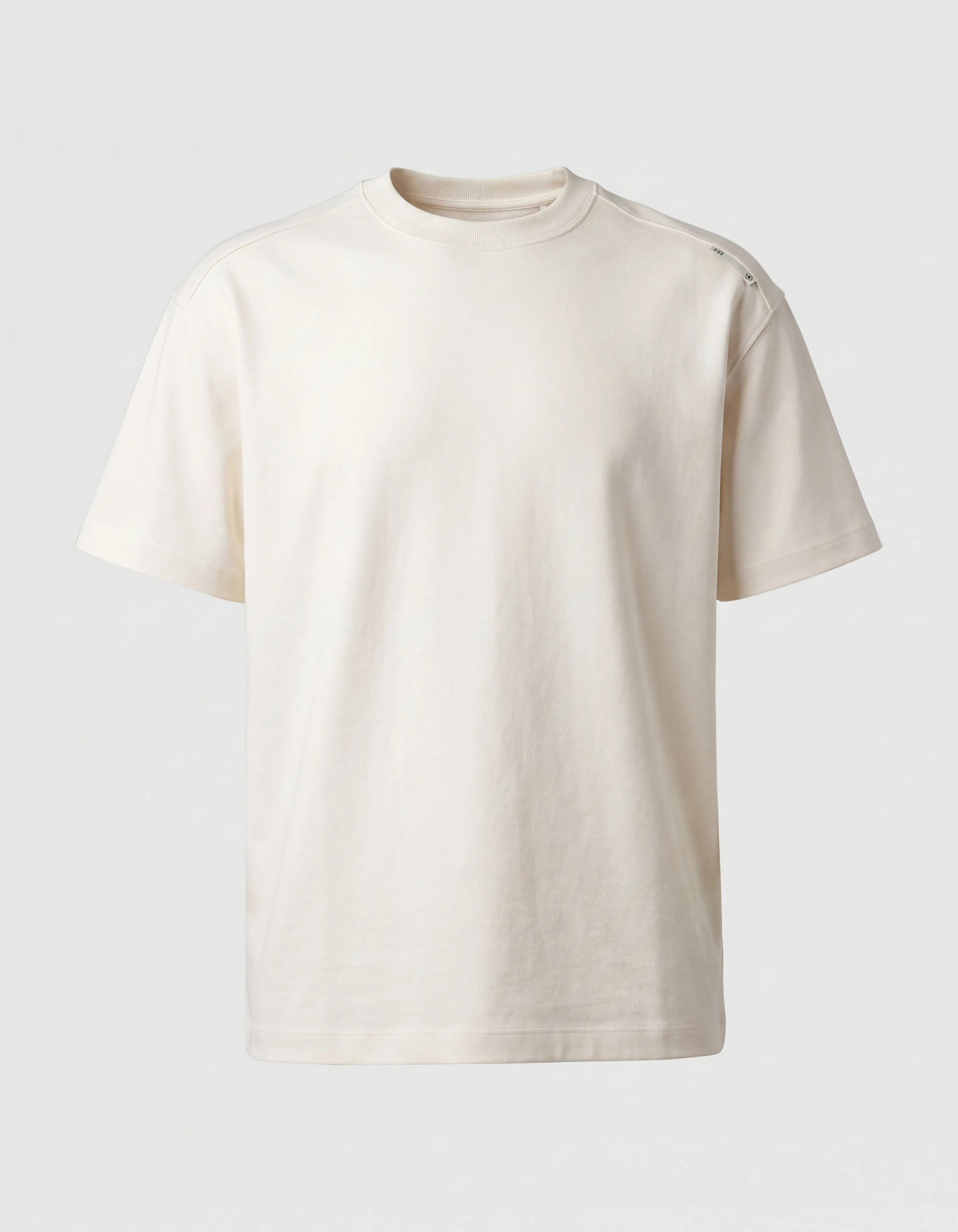 Basis Label T-shirt Gebroken Wit SHOEBY MEN