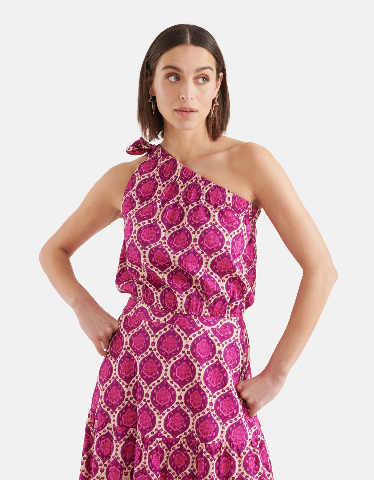 Grafische Asymmetrische Top Paars SHOEBY WOMEN