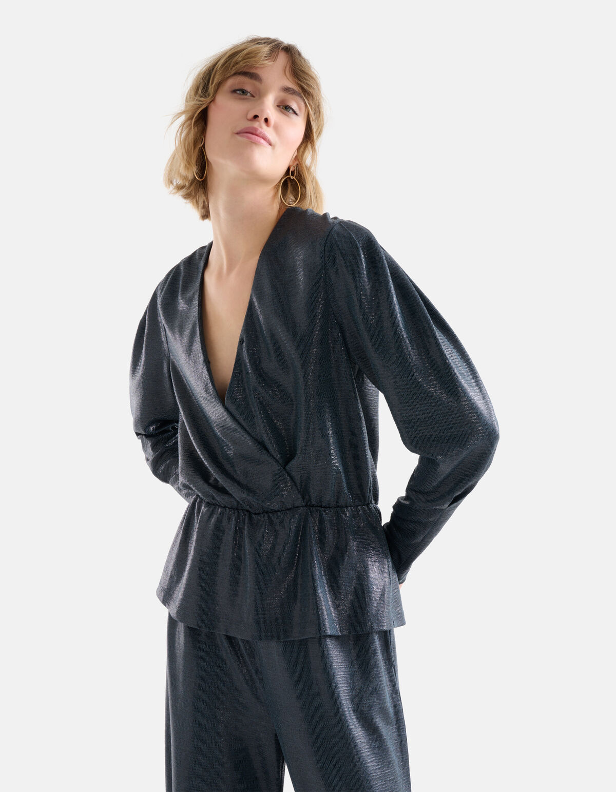 Coated Top Petrol SHOEBY WOMEN