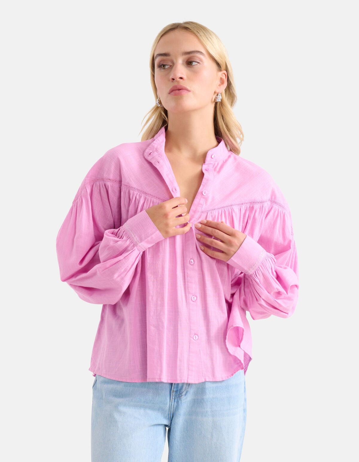 Embroidery Blouse Roze SHOEBY WOMEN