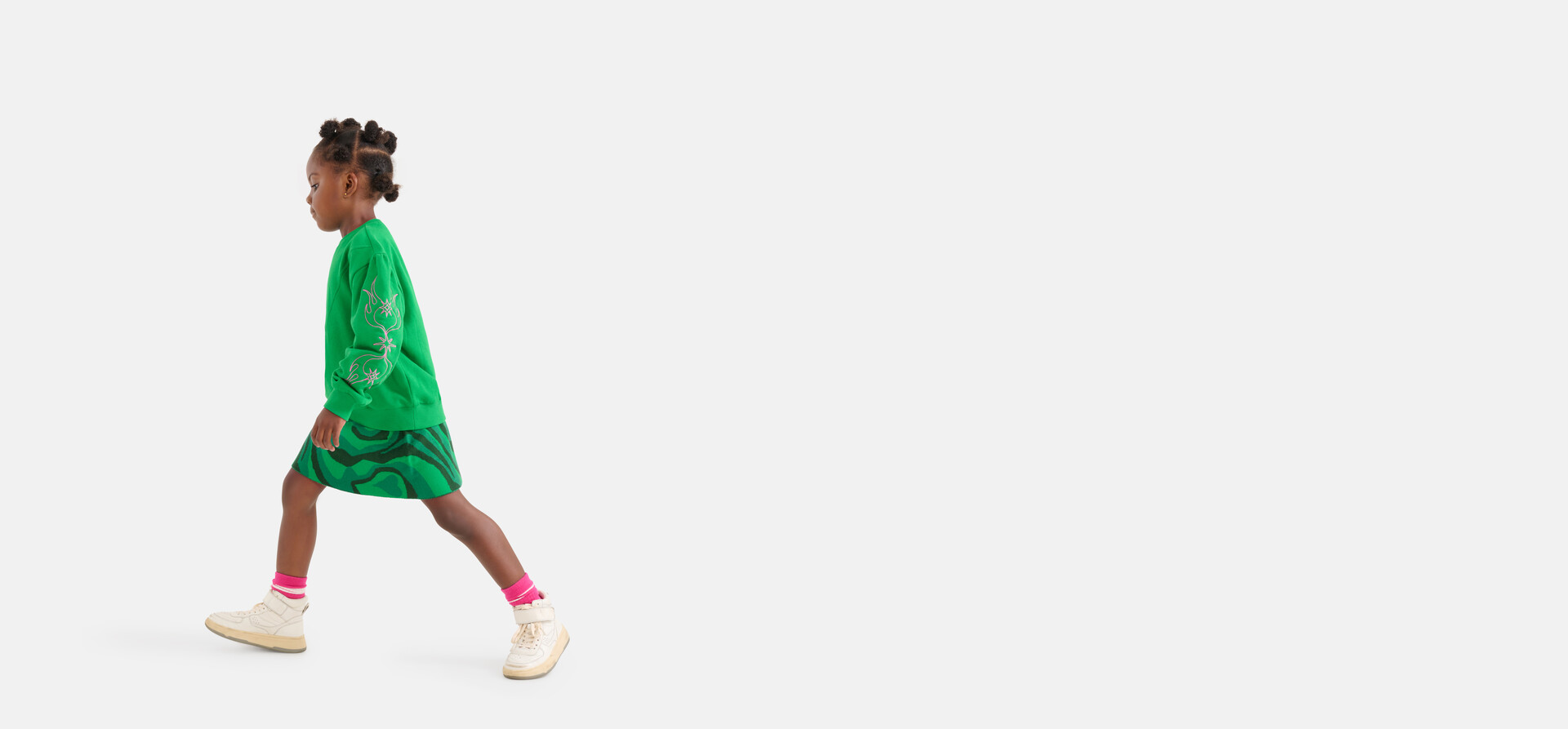 Embroidery Sweater Groen SHOEBY GIRLS