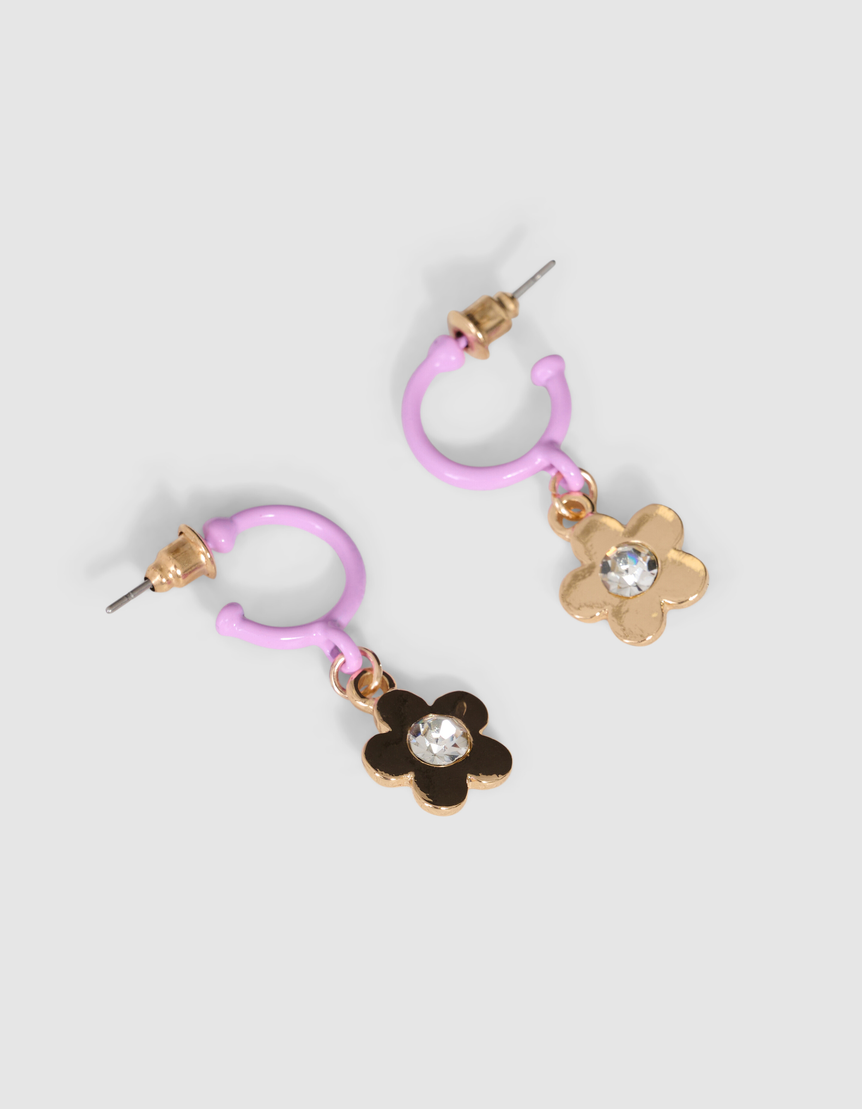 Flower Strass Oorbellen Paars SHOEBY ACCESSOIRES