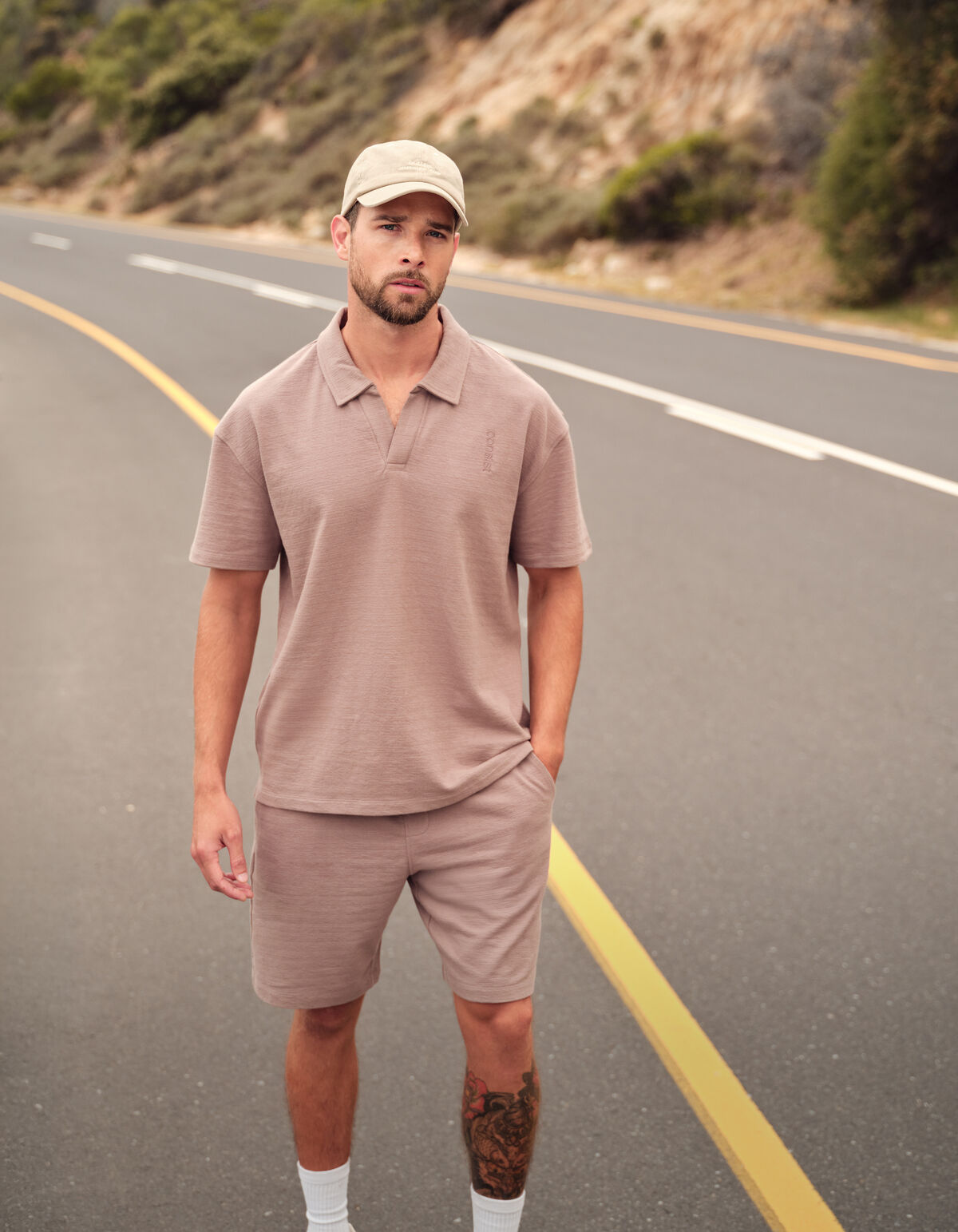 Embroidery Polo Lichtbruin SHOEBY MEN